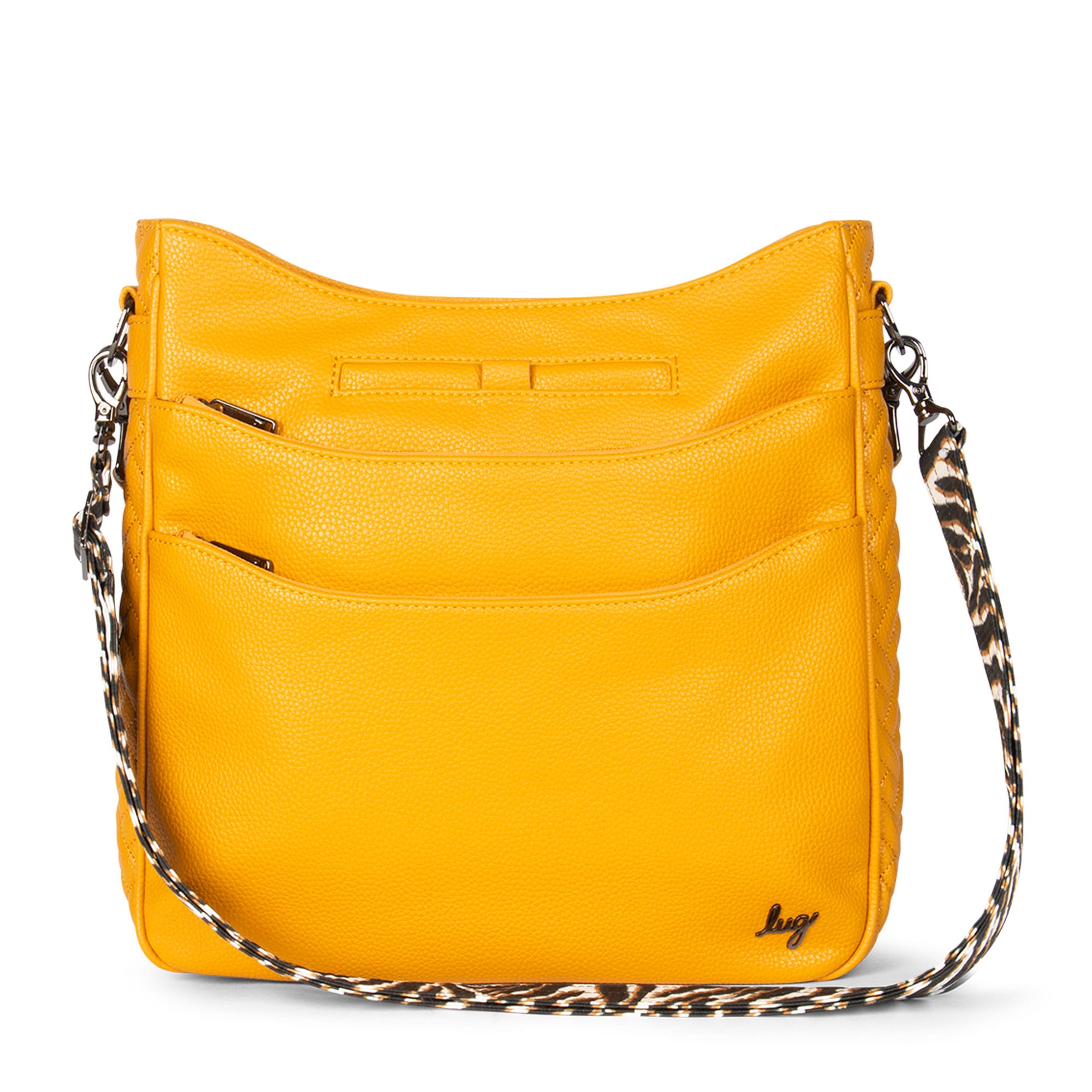 Cable Car Classic VL Crossbody Bag - AMBER YELLOW ZEBRA SAND STRAP - CablecarVL_AmberYellow_ZebraSandStrap__01