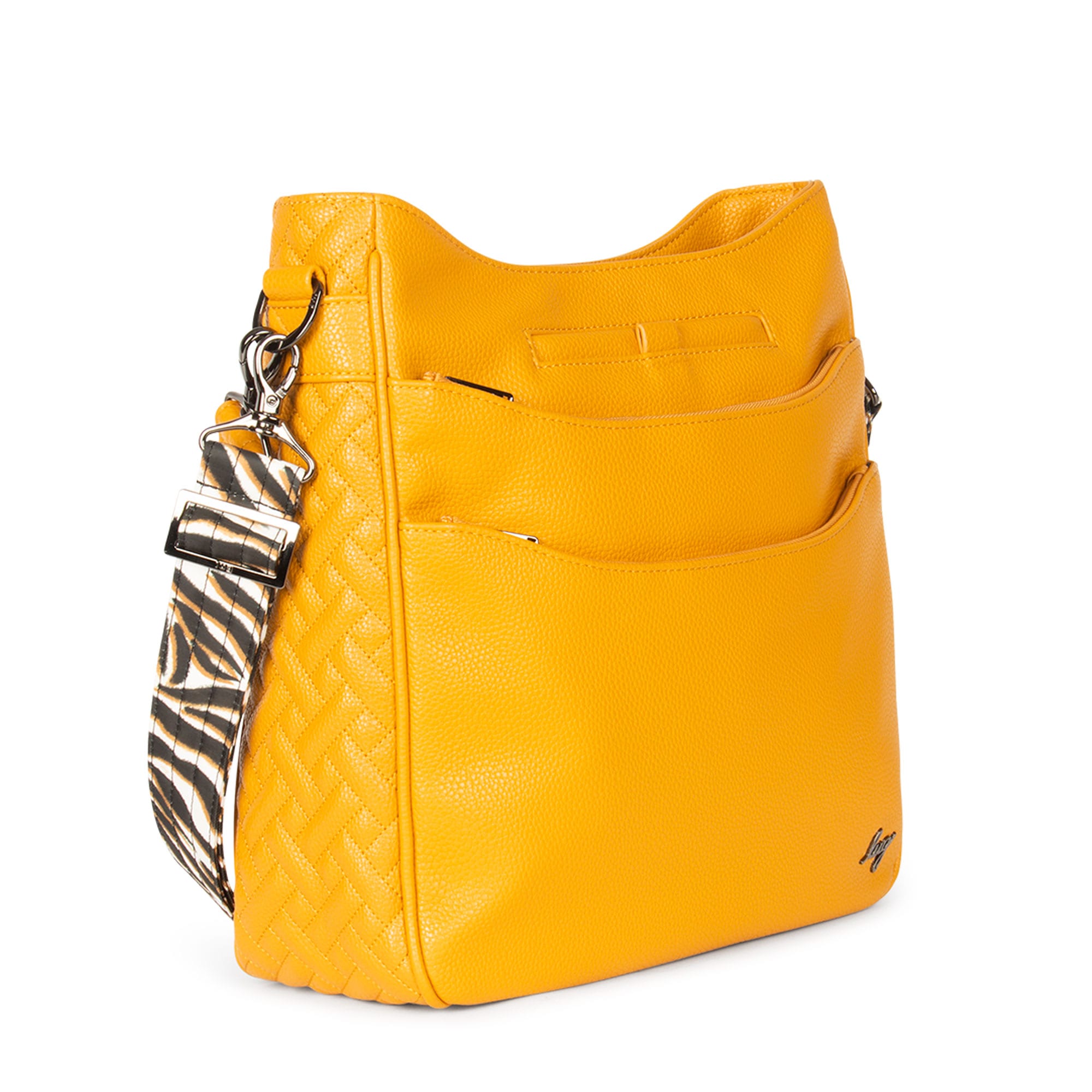 Cable Car Classic VL Crossbody Bag - AMBER YELLOW ZEBRA SAND STRAP - CablecarVL_AmberYellow_ZebraSandStrap__02
