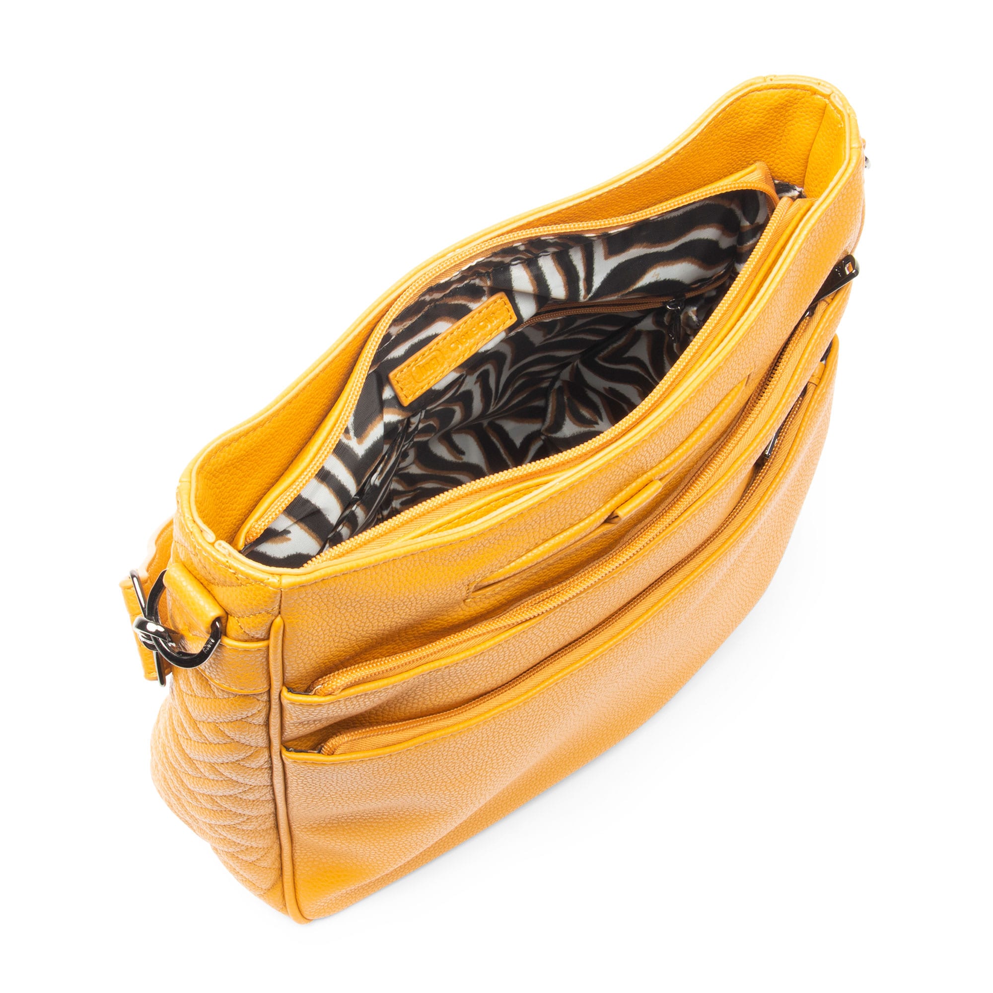 Cable Car Classic VL Crossbody Bag - AMBER YELLOW ZEBRA SAND STRAP - CablecarVL_AmberYellow_ZebraSandStrap__05