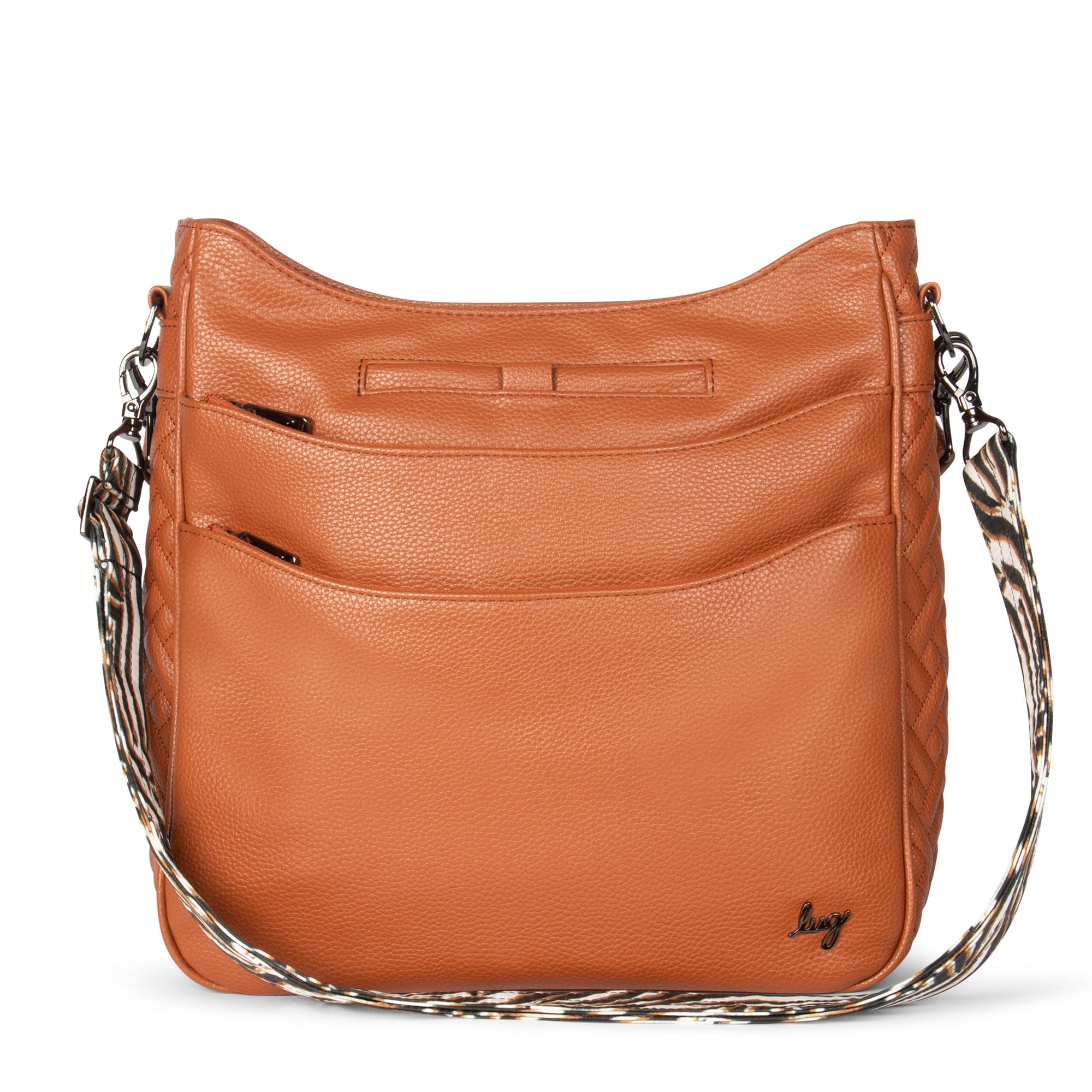 Cable Car Classic VL Crossbody Bag - COPPER BROWN ZEBRA SAND STRAP - CablecarVL_CopperBrown_ZebraSandStrap__01