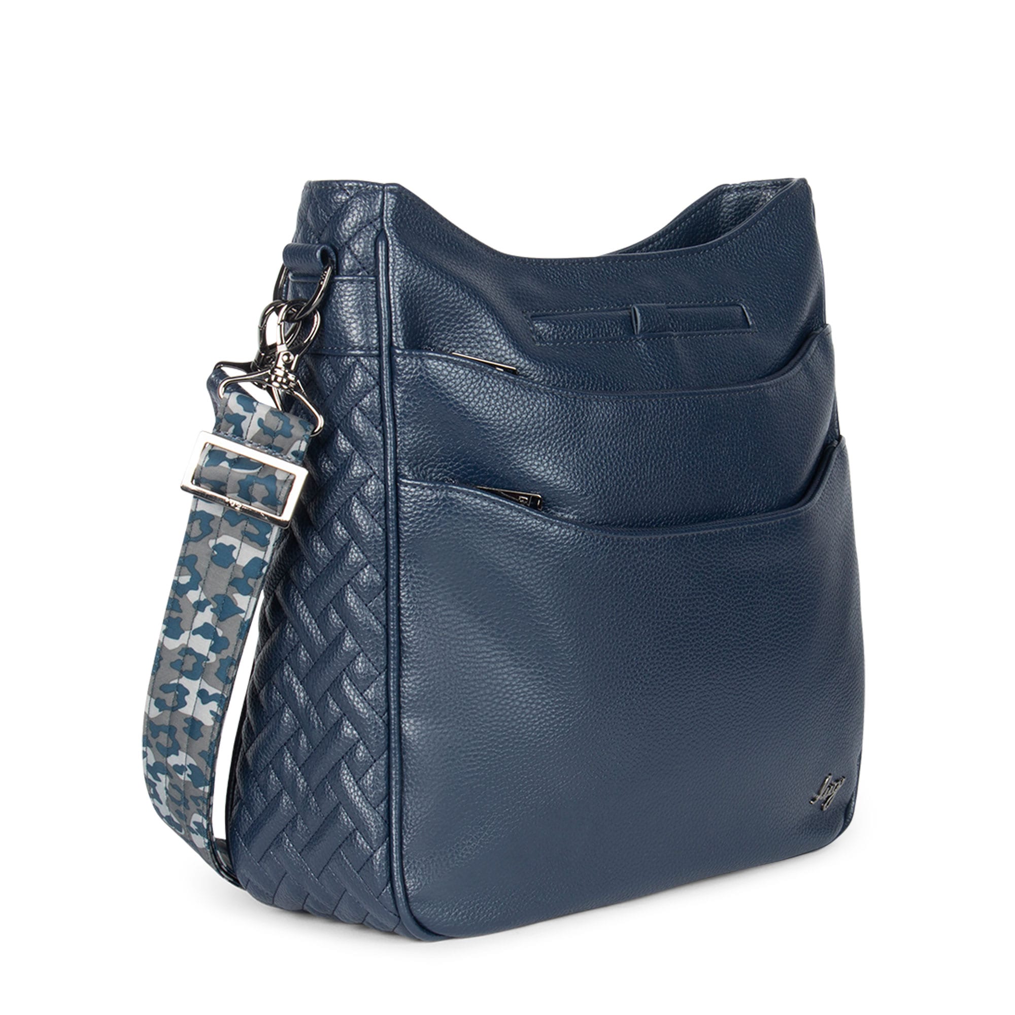 Cable Car Classic VL Crossbody Bag - NAVY BLUE LEOPARD NAVY STRAP - CablecarVL_NavyBlue_LeopardNavyStrap__02