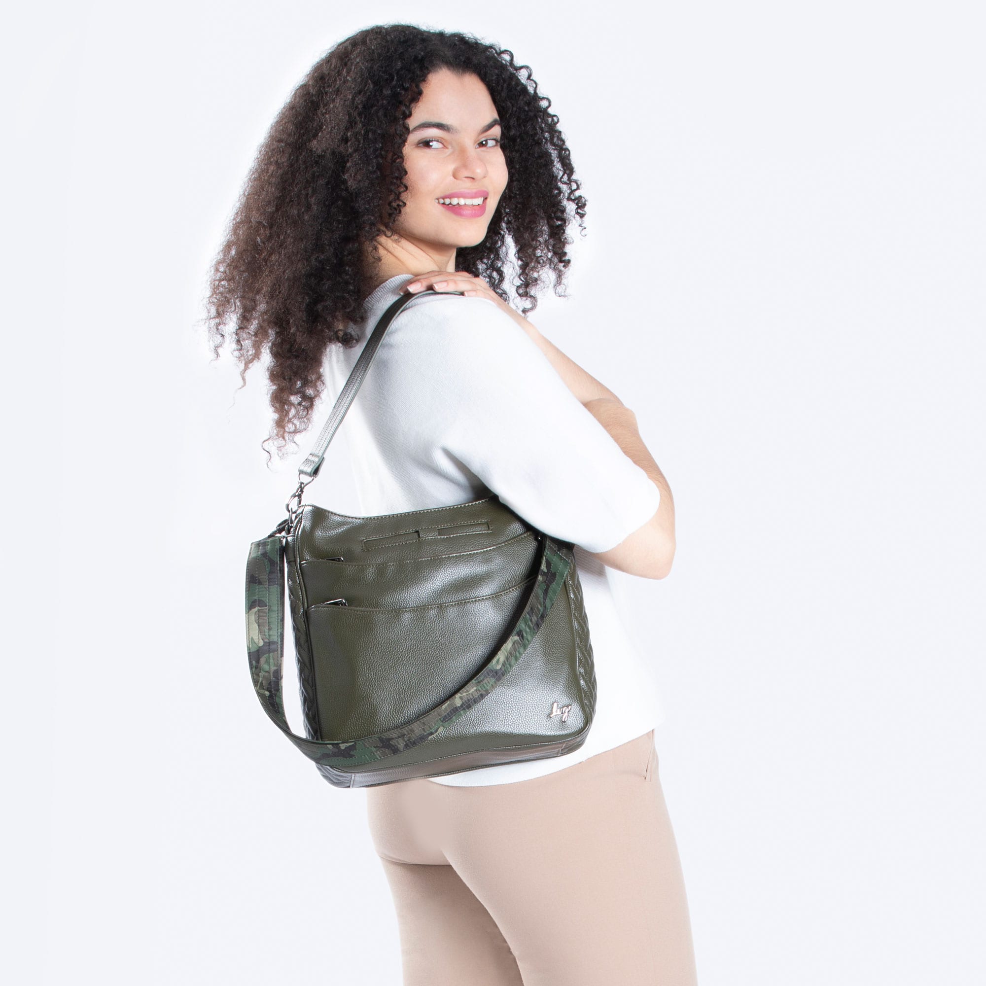 Cable Car Classic VL Crossbody Bag - - CablecarVL_OliveGreen_CamoGreenStrap__01