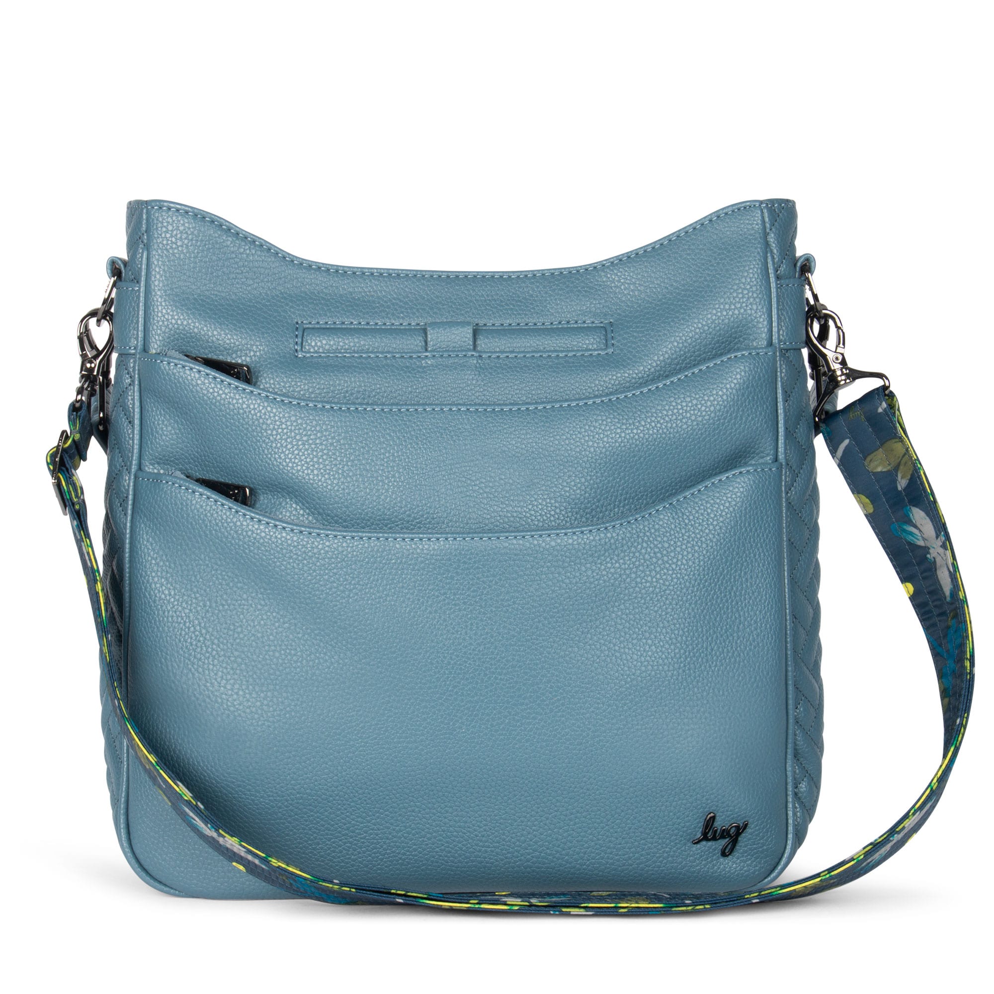 Cable Car Classic VL Crossbody Bag - SLATE BLUE DRAGONFLY NAVY STRAP - CablecarVL_SlateBlue_DragonflyNavyStrap__01