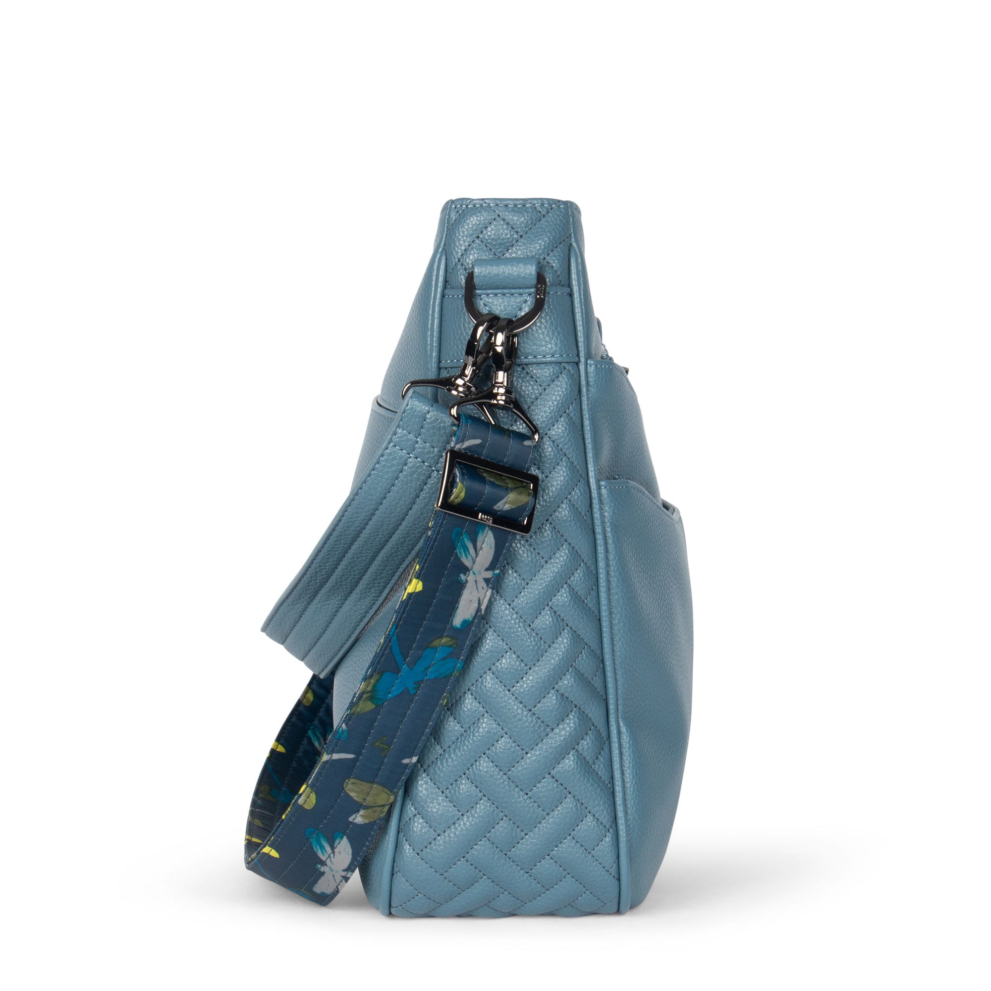 Cable Car Classic VL Crossbody Bag - SLATE BLUE DRAGONFLY NAVY STRAP - CablecarVL_SlateBlue_DragonflyNavyStrap__03
