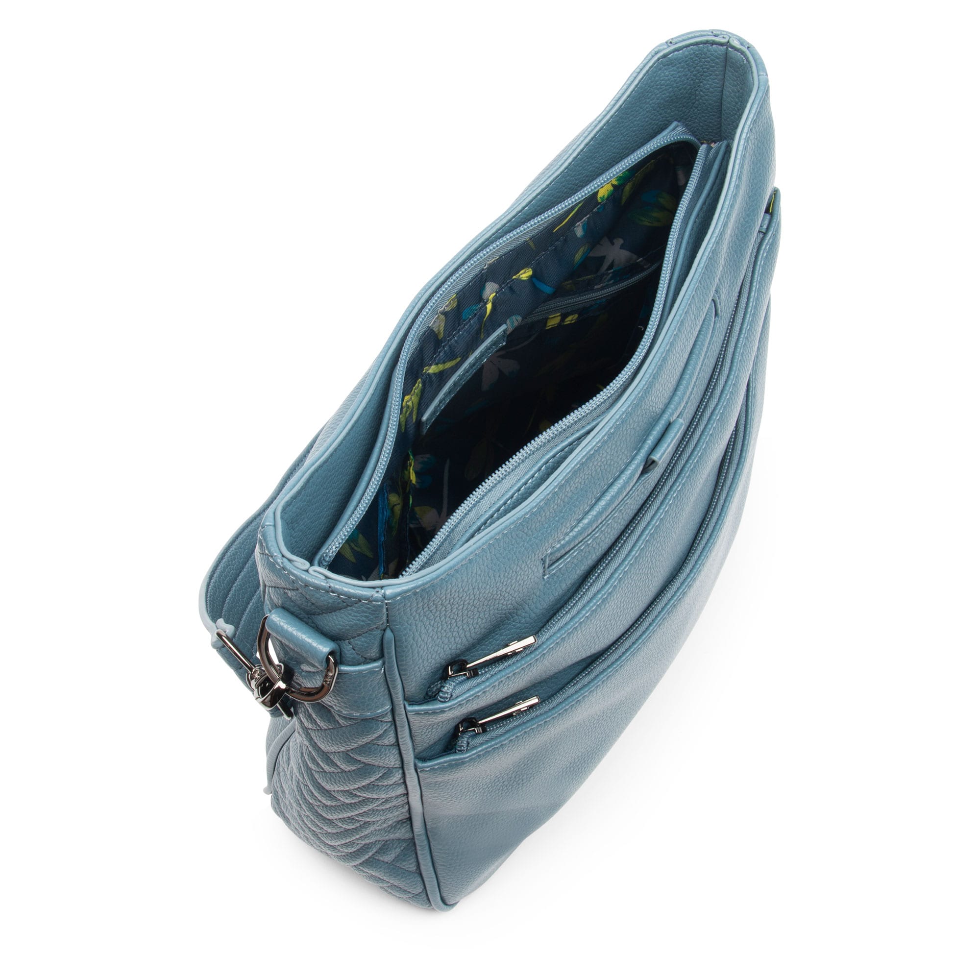 Cable Car Classic VL Crossbody Bag - SLATE BLUE DRAGONFLY NAVY STRAP - CablecarVL_SlateBlue_DragonflyNavyStrap__05