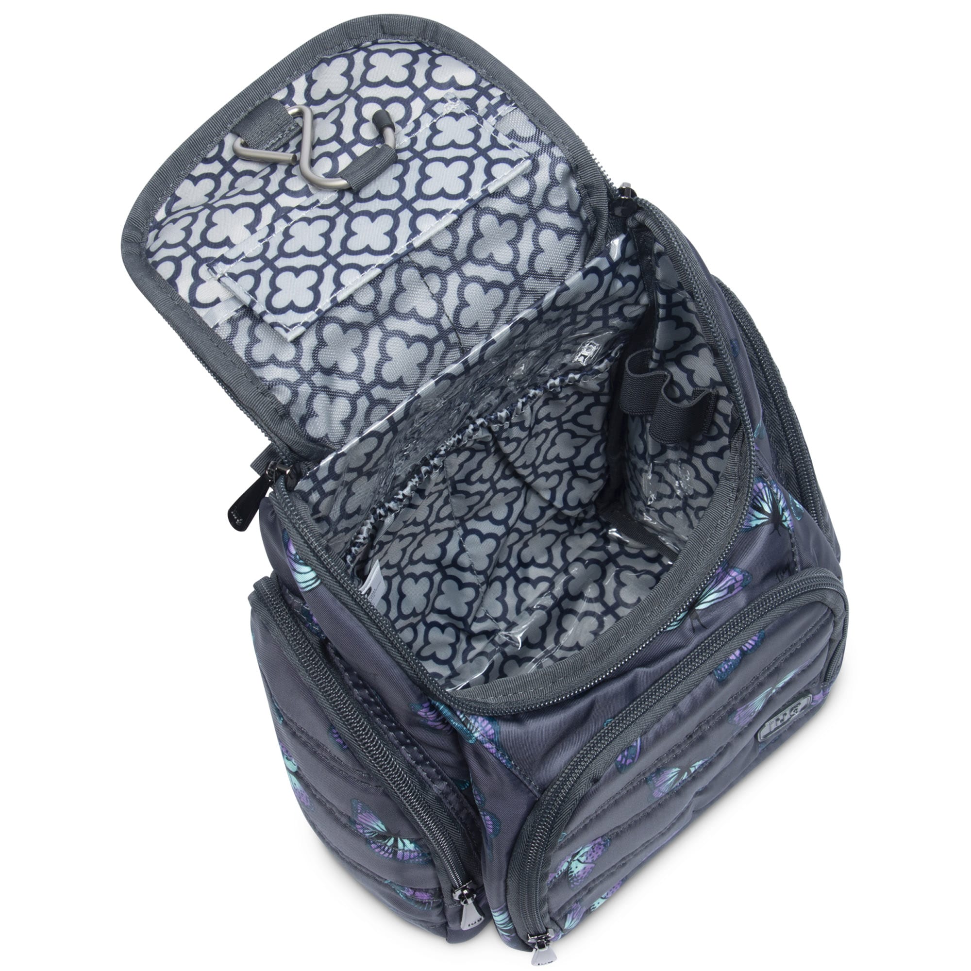 Caddy Toiletry Case - BUTTERFLY GREY - Caddy_ButterflyGrey_05