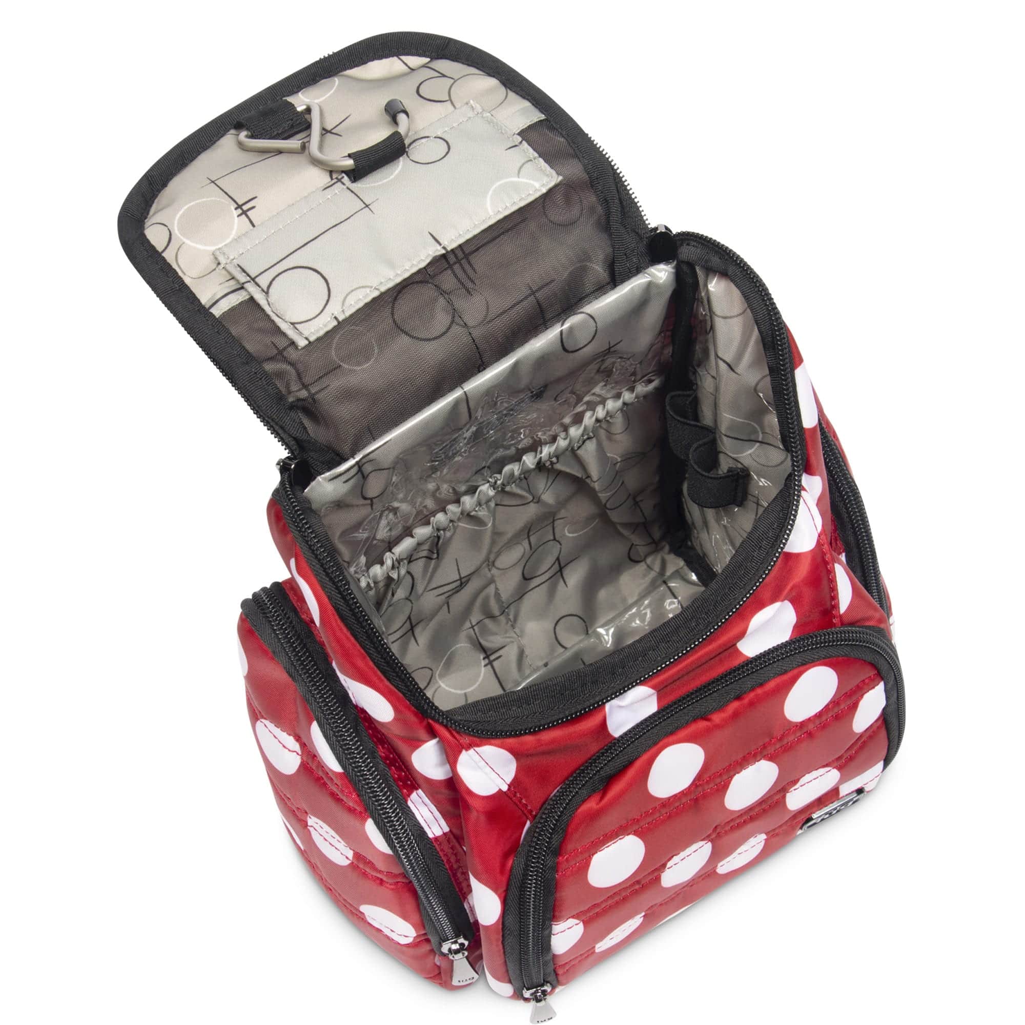 Caddy Toiletry Case - CRIMSON LARGE DOT - Caddy_CrimsonLGDot_05