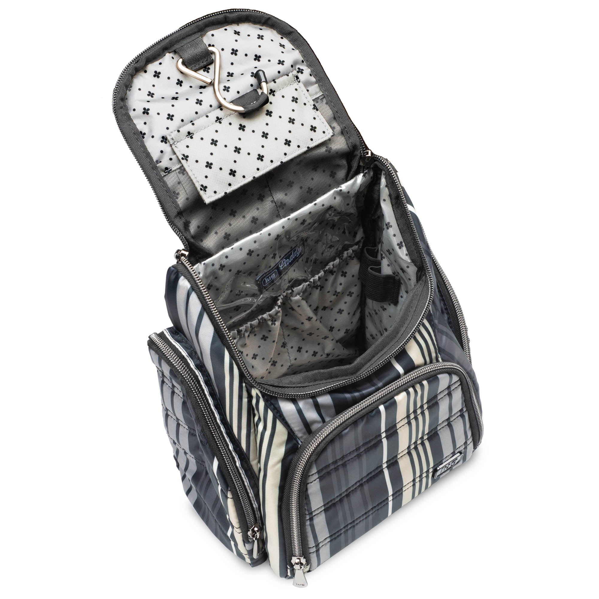 Caddy Toiletry Case - LOVE STRIPE BLACK - Caddy_LoveStripeBlack_05
