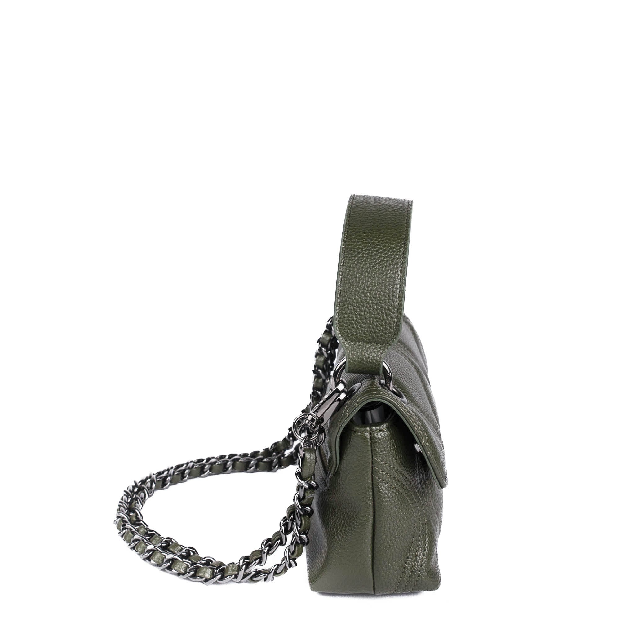 Cadence Mini Classic VL Crossbody Bag - OLIVE - CadenceVL_Olive_03