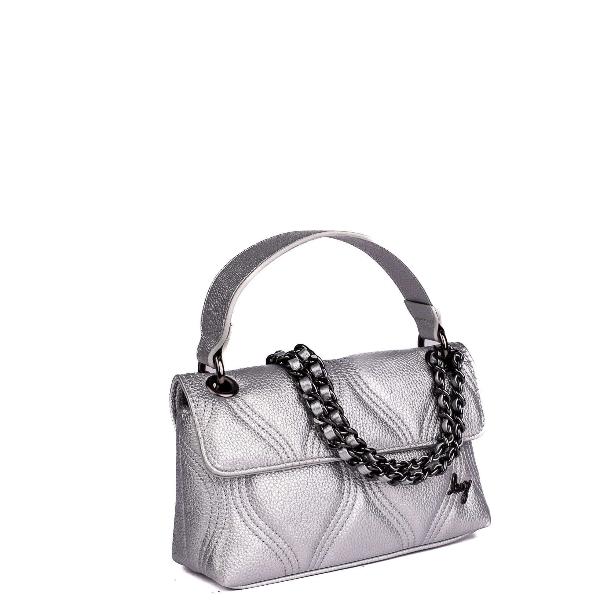Cadence Mini Classic VL Crossbody Bag - SILVER - CadenceVL_Silver_02