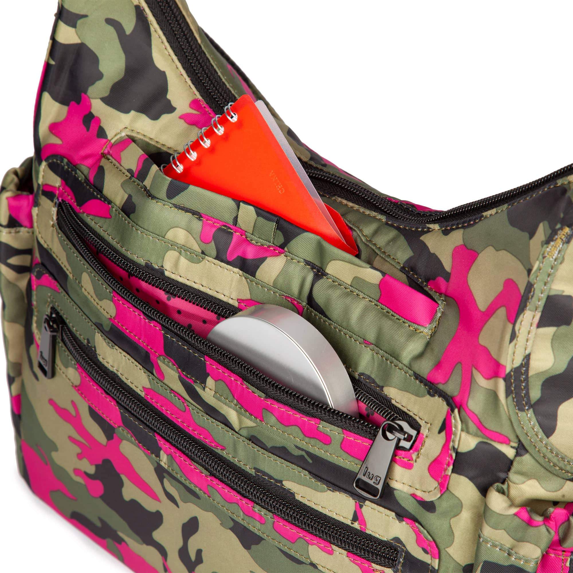 Camper 3 Shoulder Bag - SHIMMER WINE - Camper3_CamoOrchid_06a
