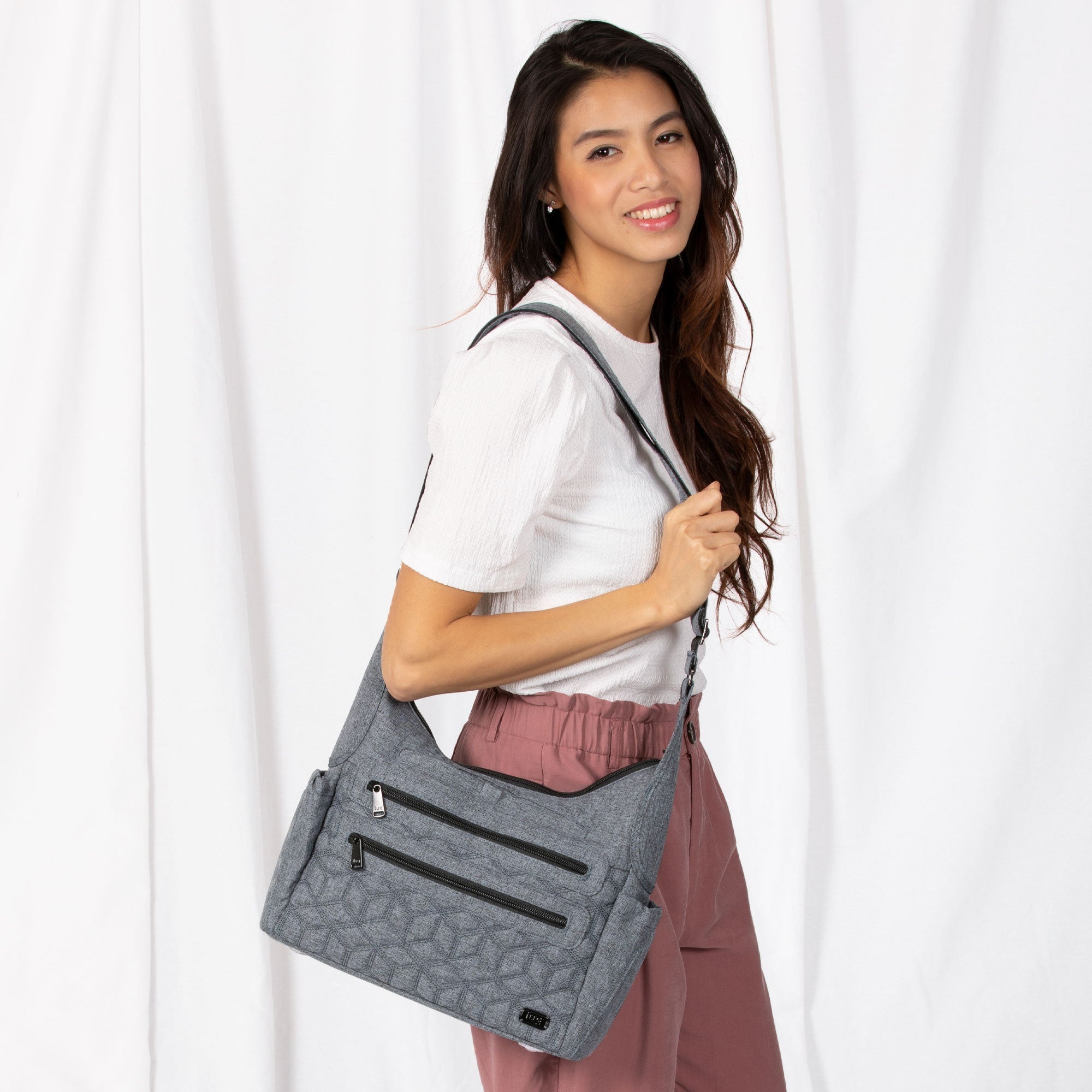 Camper 3 Shoulder Bag - - Camper3_HeatherGrey_07c