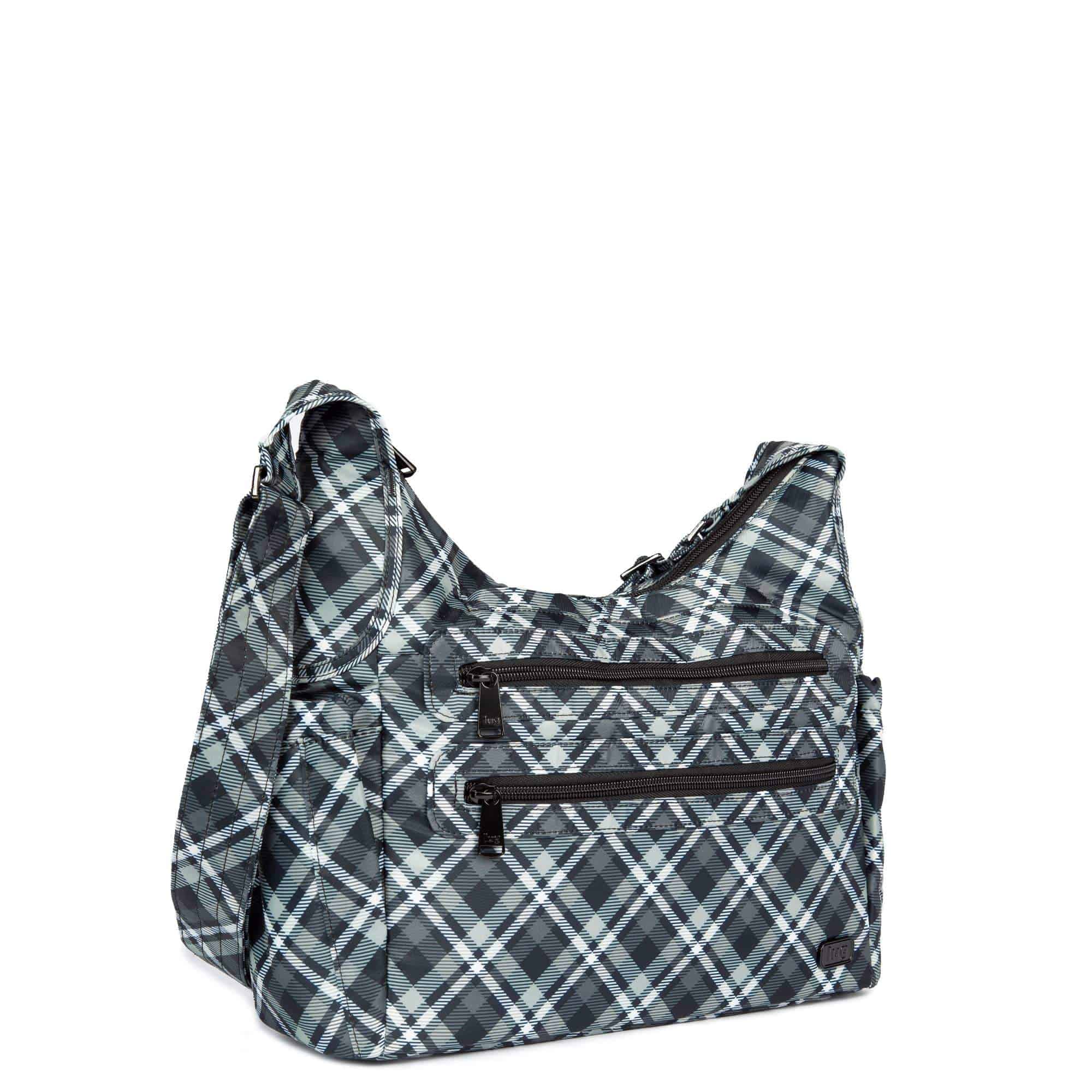Camper 3 Shoulder Bag - HEATHER GREY - Camper3_PlaidGrey_02