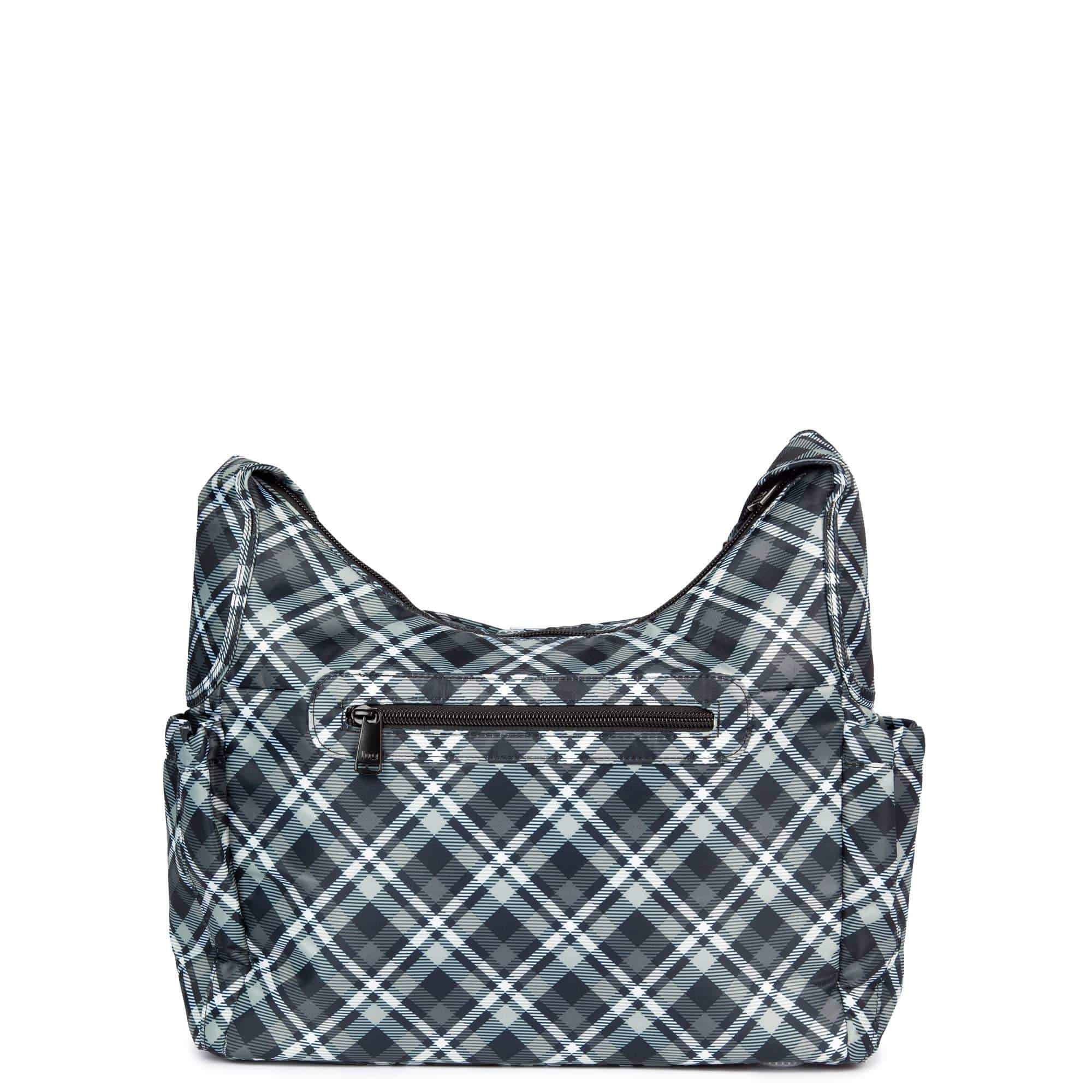 Camper 3 Shoulder Bag - HEATHER GREY - Camper3_PlaidGrey_04