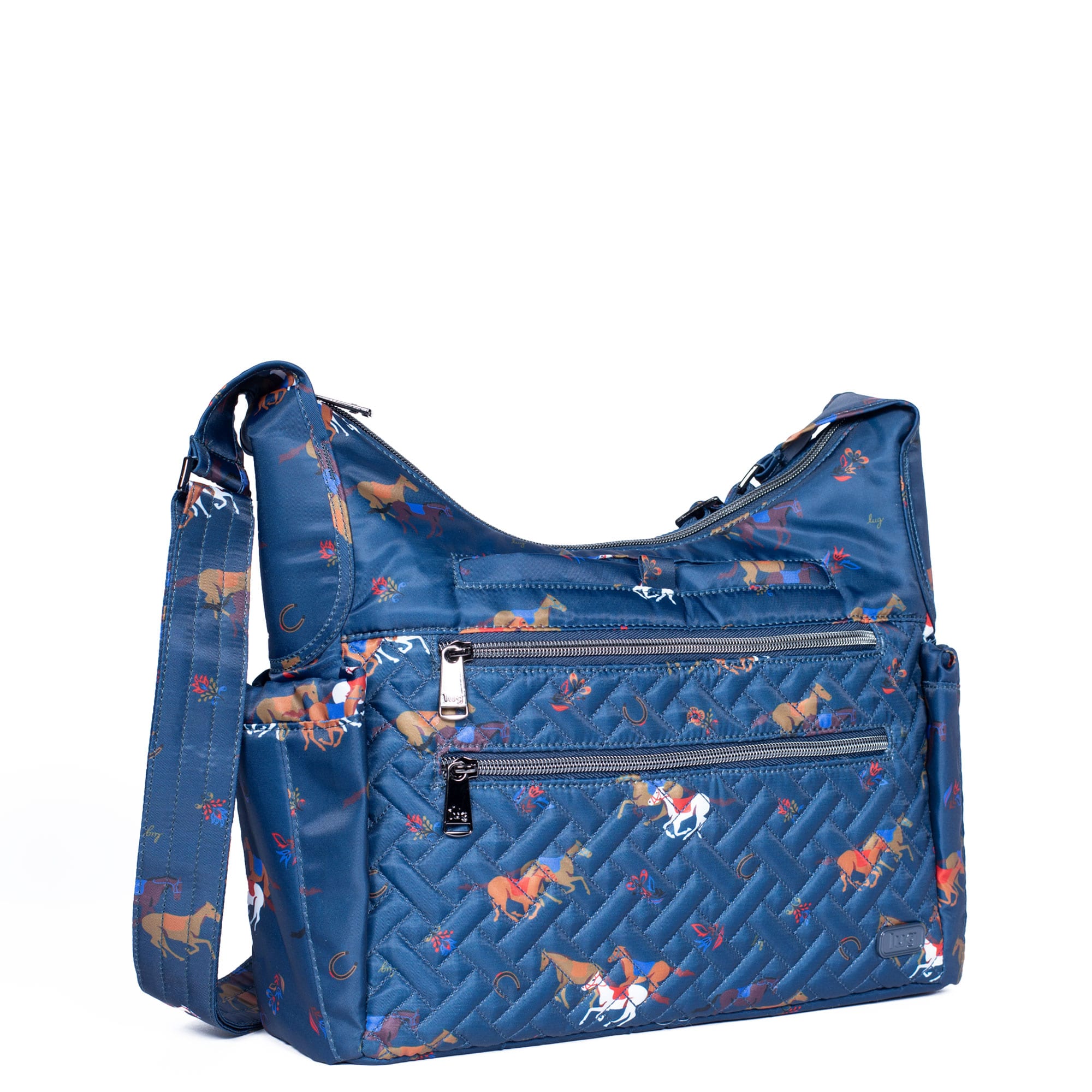 Camper SE Crossbody Bag - HORSES NAVY - CamperSE_HorsesNavy_02