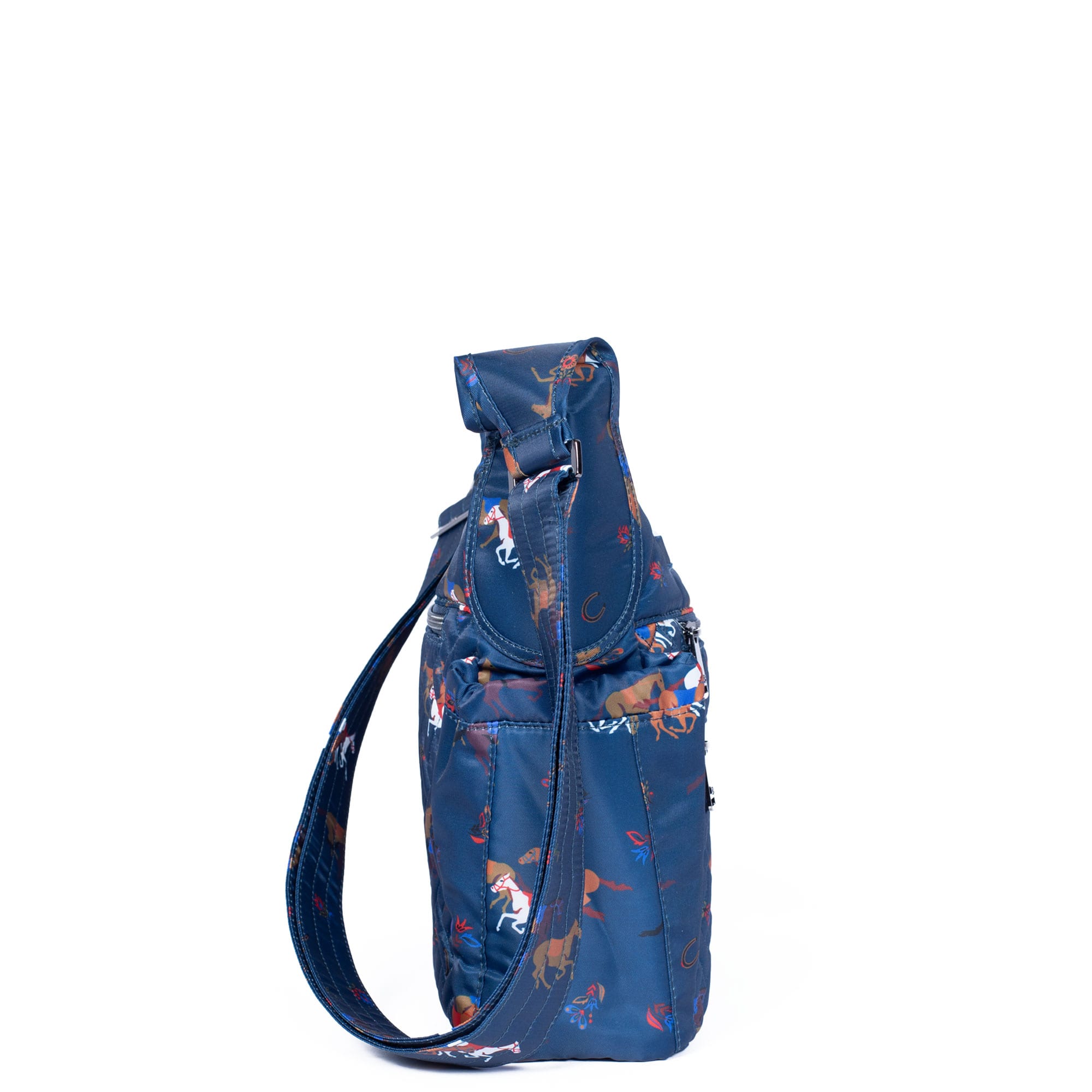 Camper SE Crossbody Bag - HORSES NAVY - CamperSE_HorsesNavy_03
