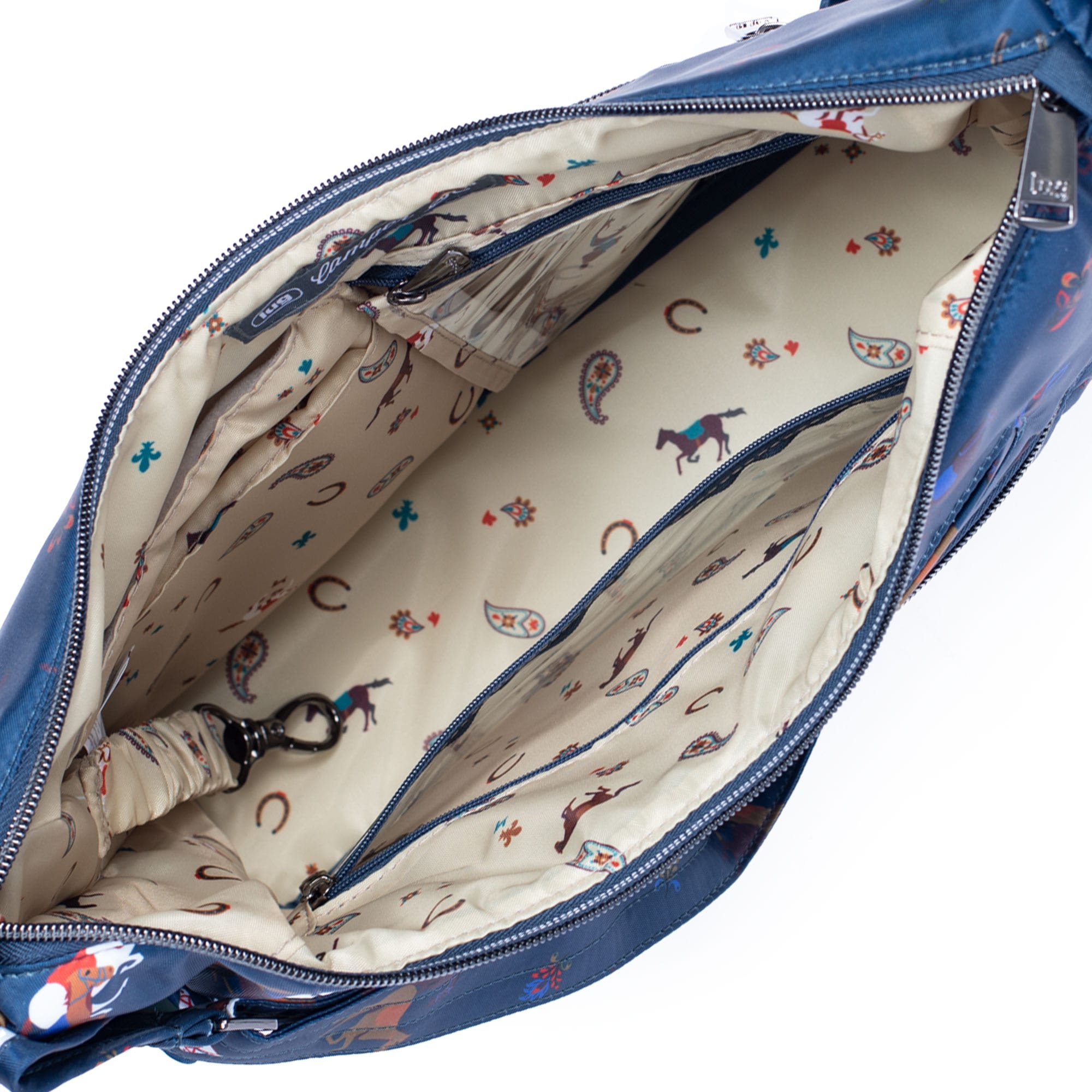 Camper SE Crossbody Bag - HORSES NAVY - CamperSE_HorsesNavy_05