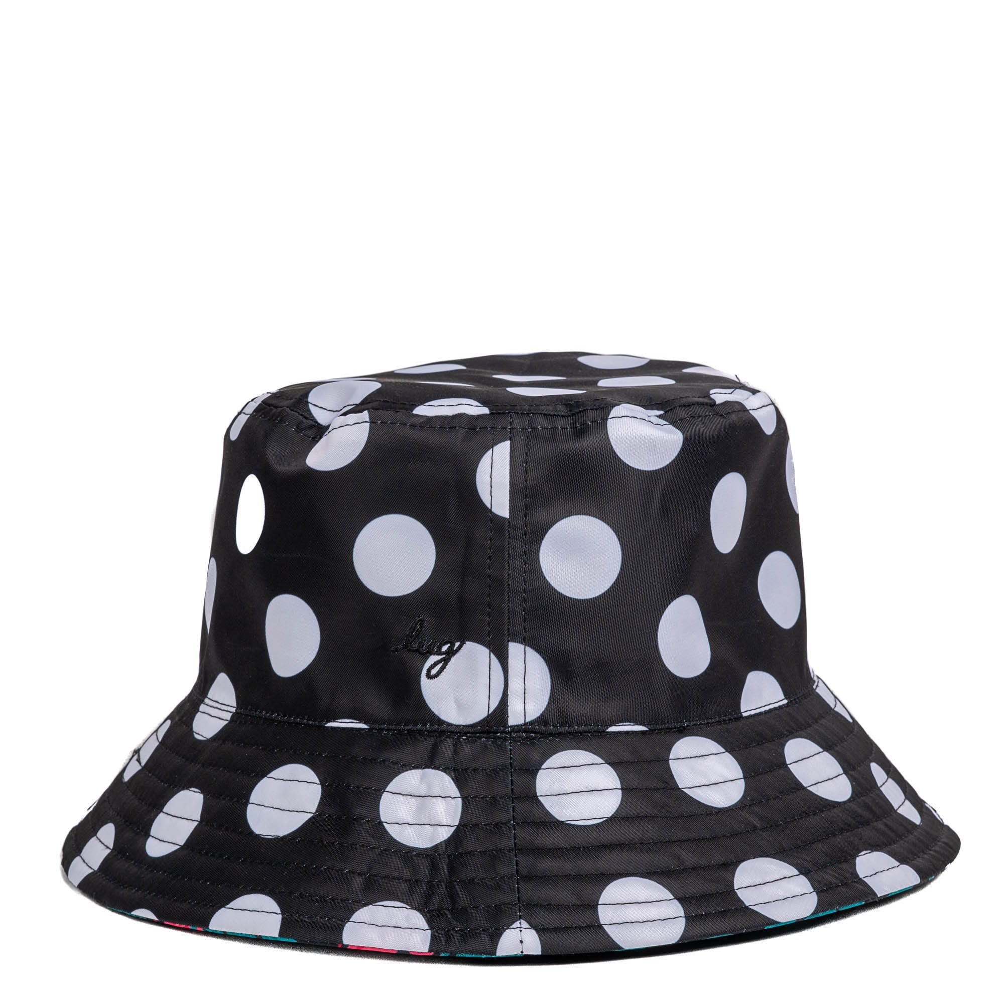 Canopy Bucket Hat - FLAMINGO BLACK BLACK LARGE DOT - Canopy_FlamingoBlack_BlackLgDot_05