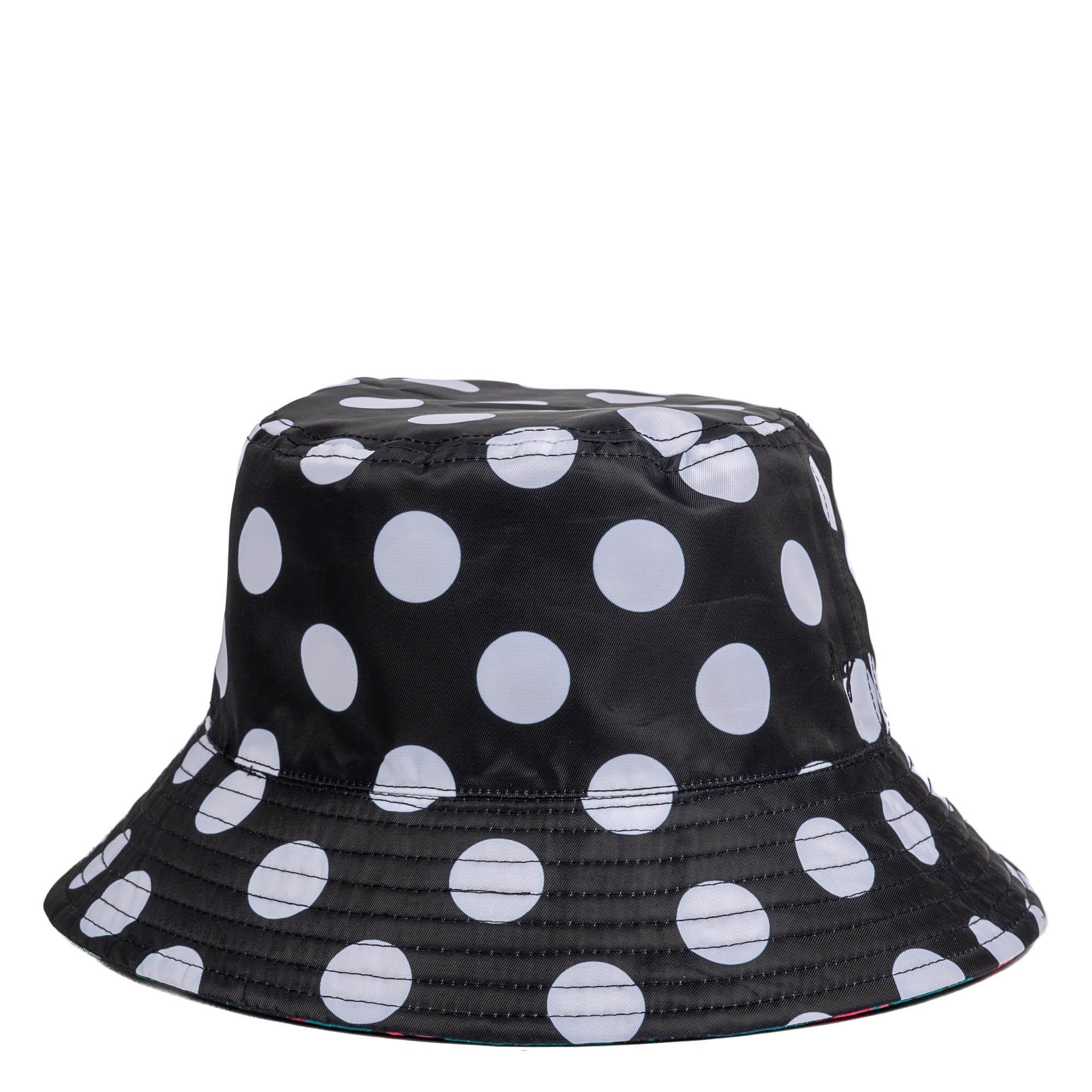 Canopy Bucket Hat - FLAMINGO BLACK BLACK LARGE DOT - Canopy_FlamingoBlack_BlackLgDot_06