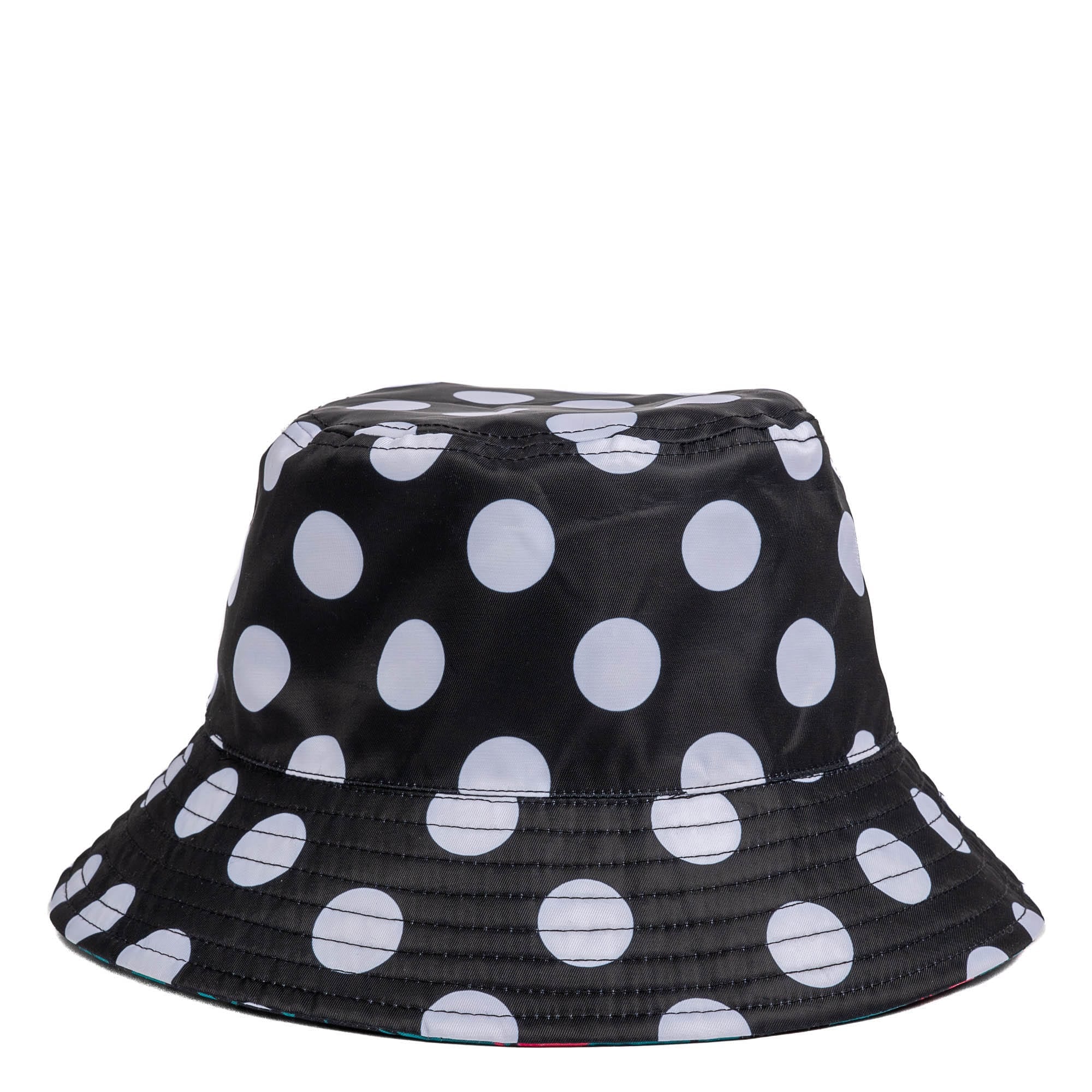 Canopy Bucket Hat - FLAMINGO BLACK BLACK LARGE DOT - Canopy_FlamingoBlack_BlackLgDot_08