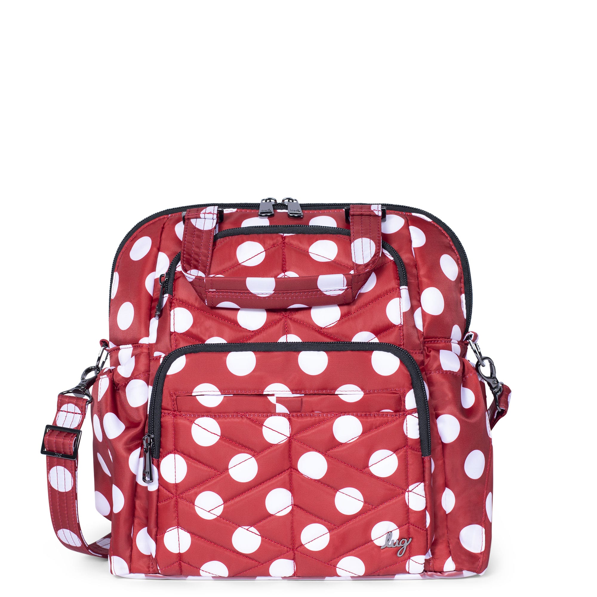 Canter 2 Convertible Tote Bag - CRIMSON LARGE DOT - Canter2_CrimsonLGDot_01
