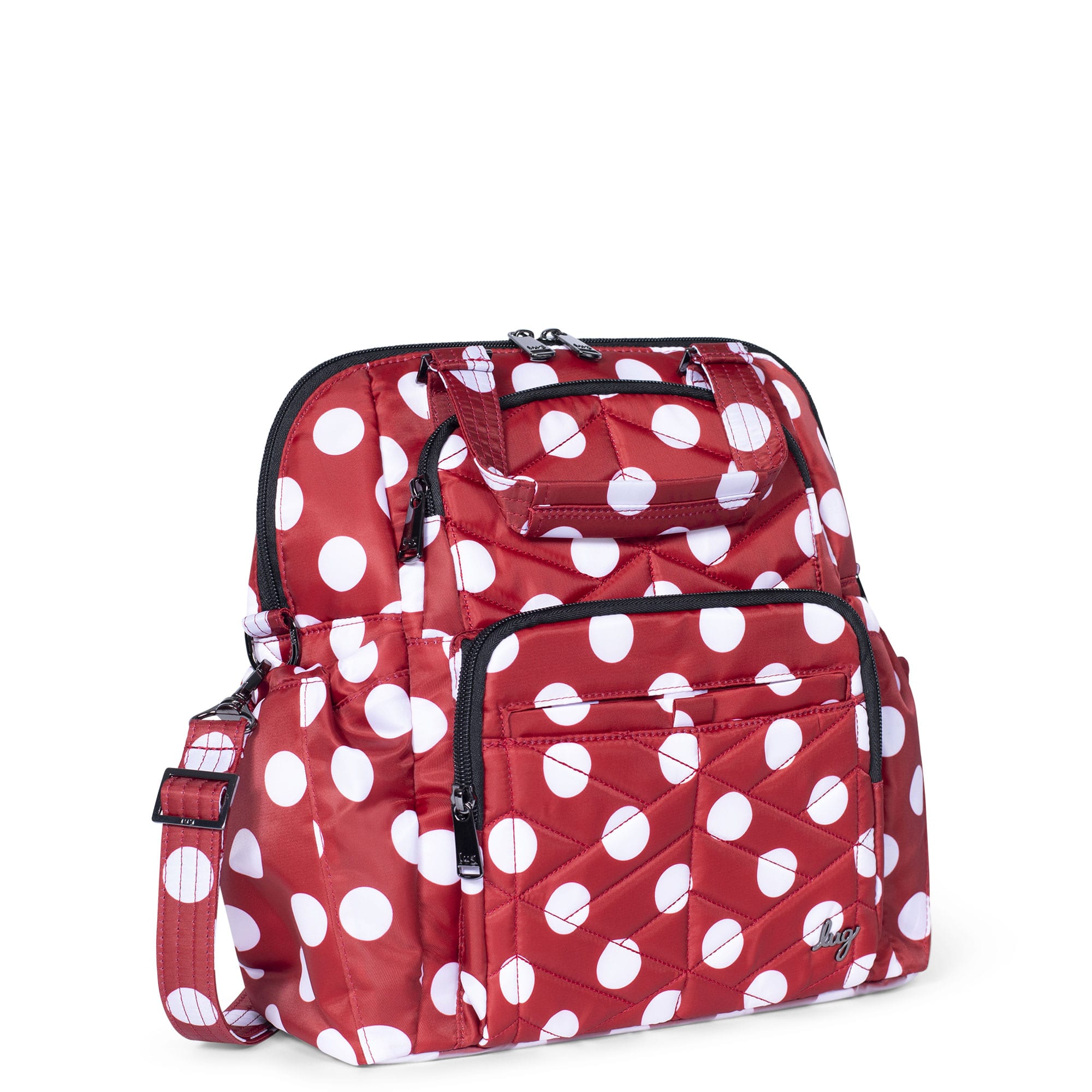 Canter 2 Convertible Tote Bag - CRIMSON LARGE DOT - Canter2_CrimsonLGDot_02