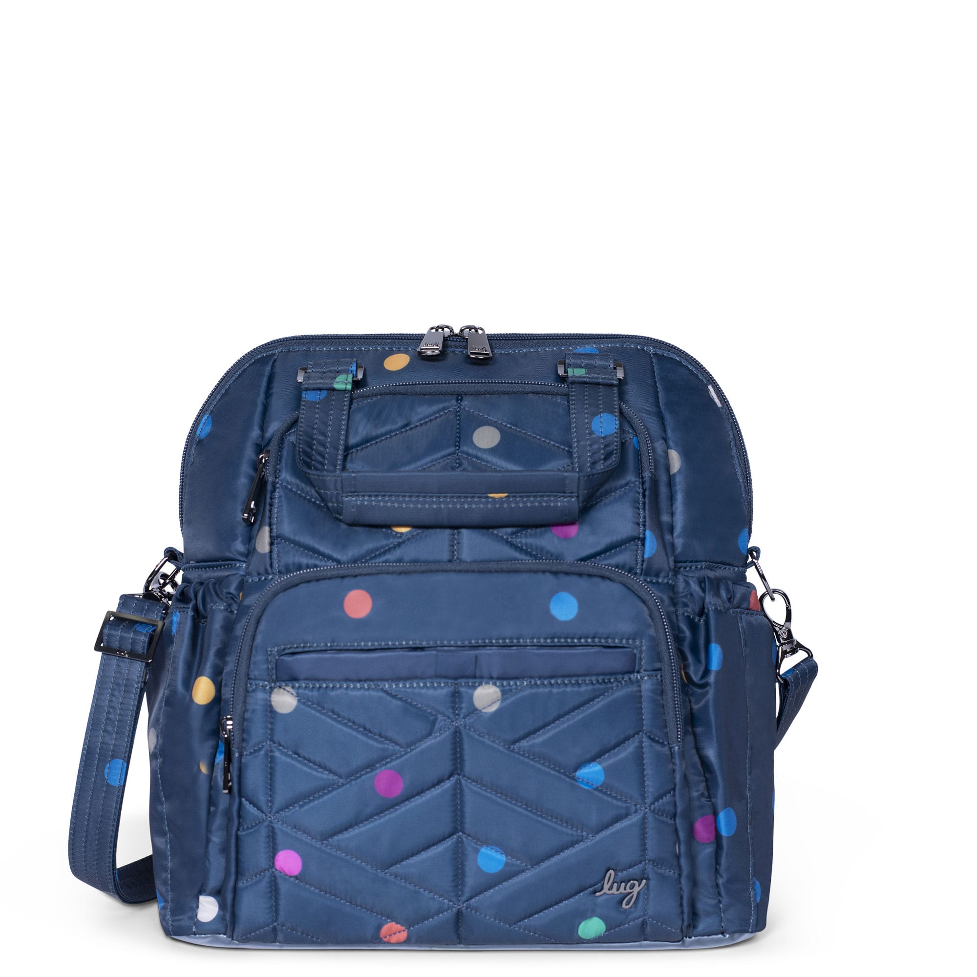 Canter 2 Convertible Tote Bag - MULTI DOTS NAVY - Canter2_MultiDotNavy_01