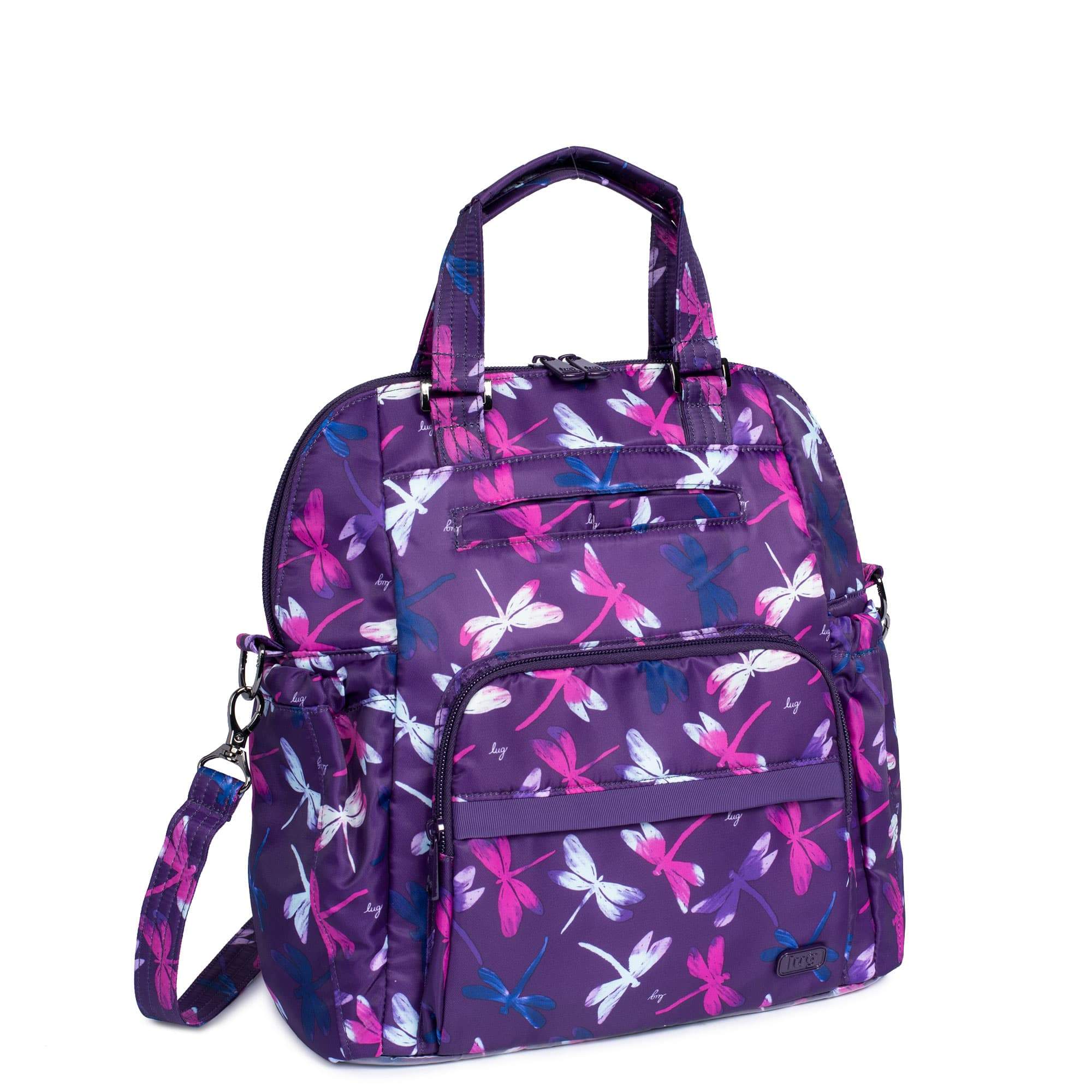 Canter Convertible Tote Bag - DRAGONFLY PURPLE - Canter_DragonflyPurple_02