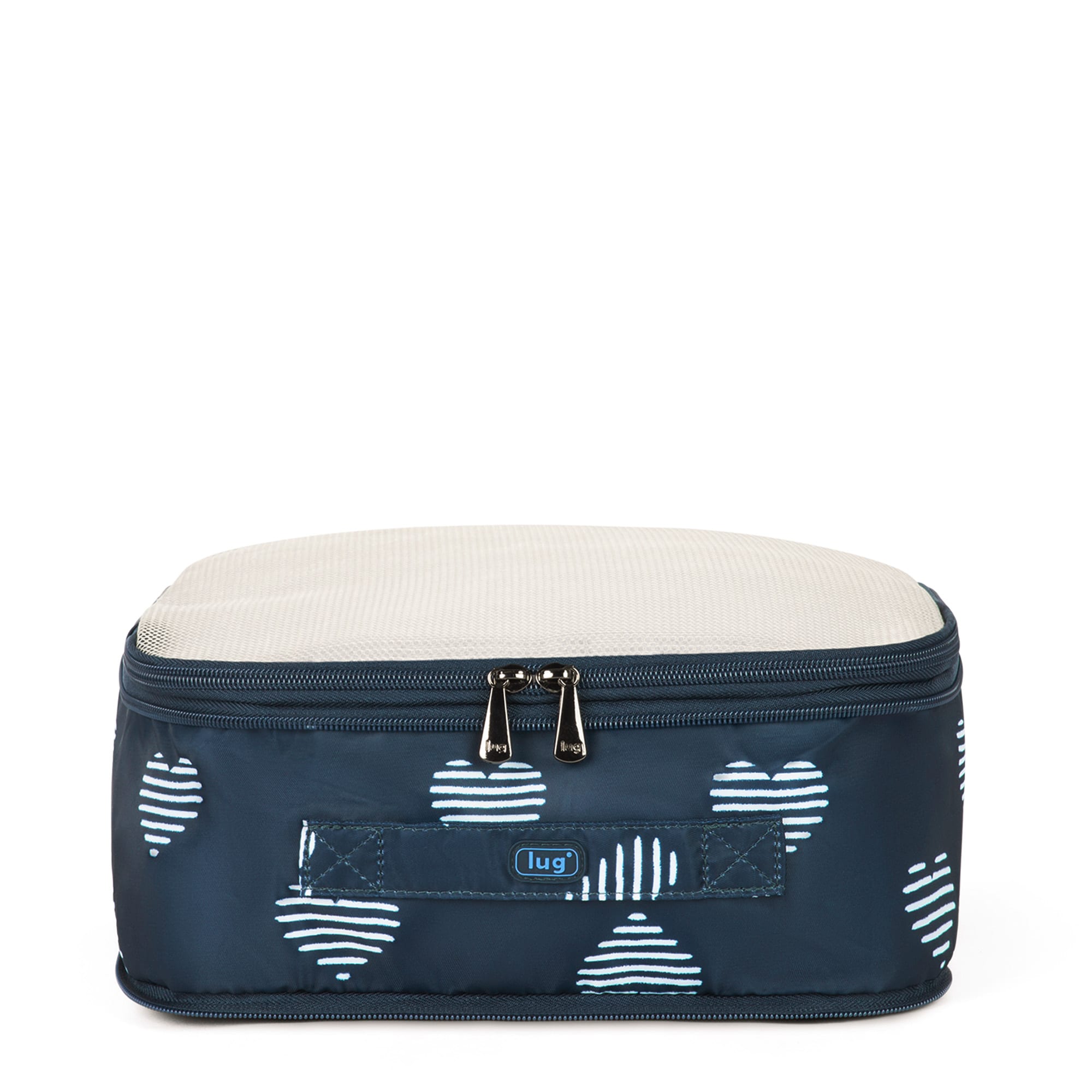 Cargo 1pc Compression Packing Cube - NAVY HEARTS - Cargo1pc_Hearts_Navy_01