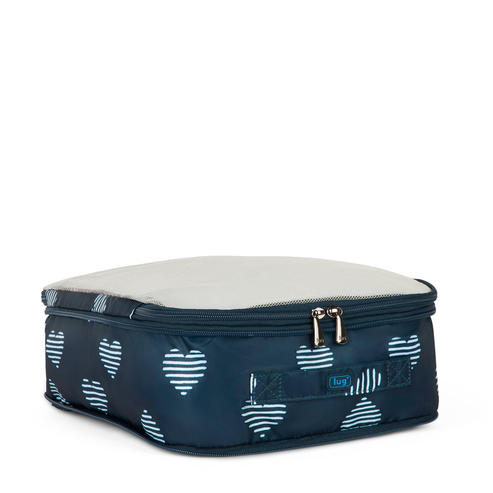Cargo 1pc Compression Packing Cube - NAVY HEARTS - Cargo1pc_Hearts_Navy_02
