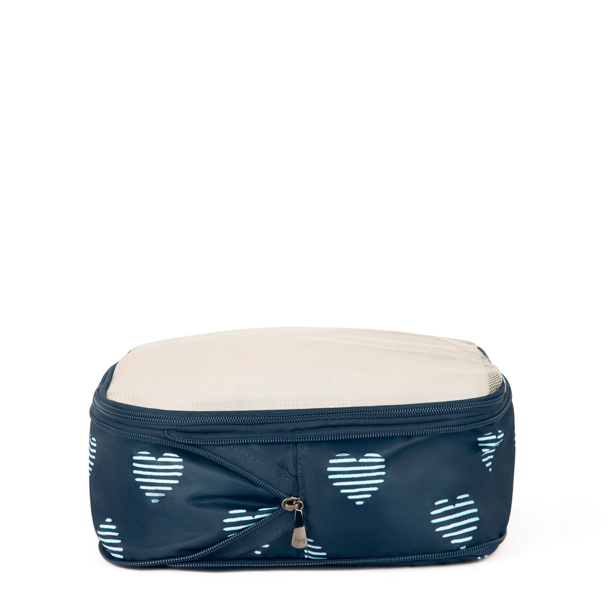 Cargo 1pc Compression Packing Cube - NAVY HEARTS - Cargo1pc_Hearts_Navy_03