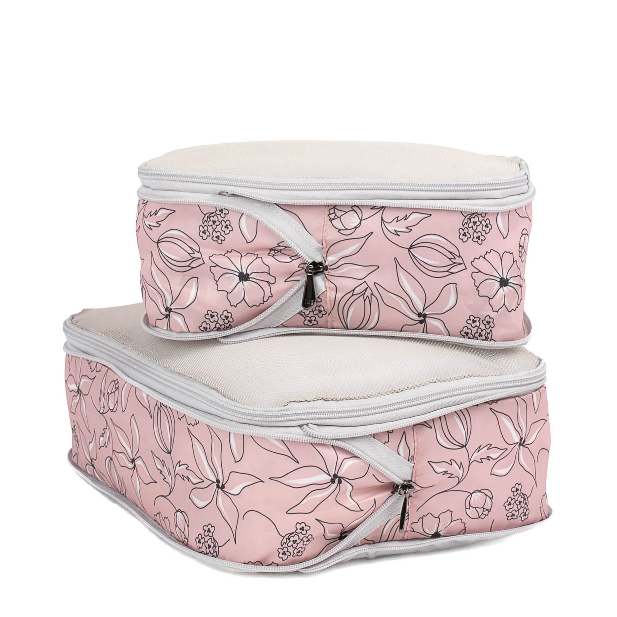 Cargo 2pc Compression Packing Cubes - METALLIC SILVER - Cargo2pc_MetallicSilver_02_0c12eb39-268d-4d9e-87c6-4ebbd8079164