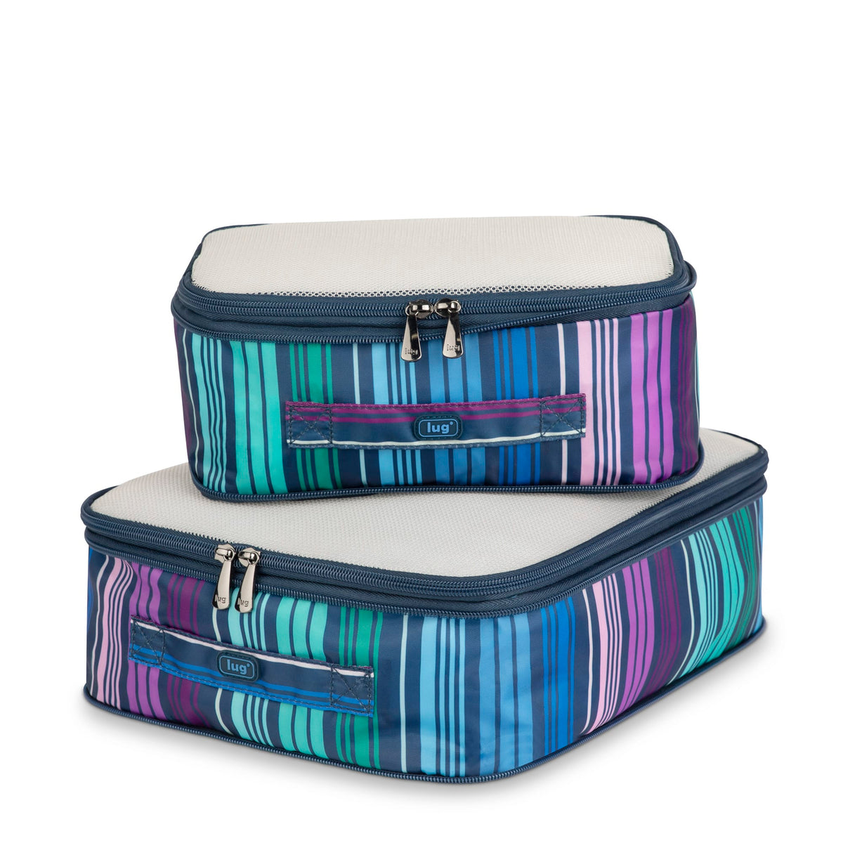 Cargo 2pc Compression Packing Cubes - MULTI DOTS NAVY - Cargo2pc_NavyMultiDots_01