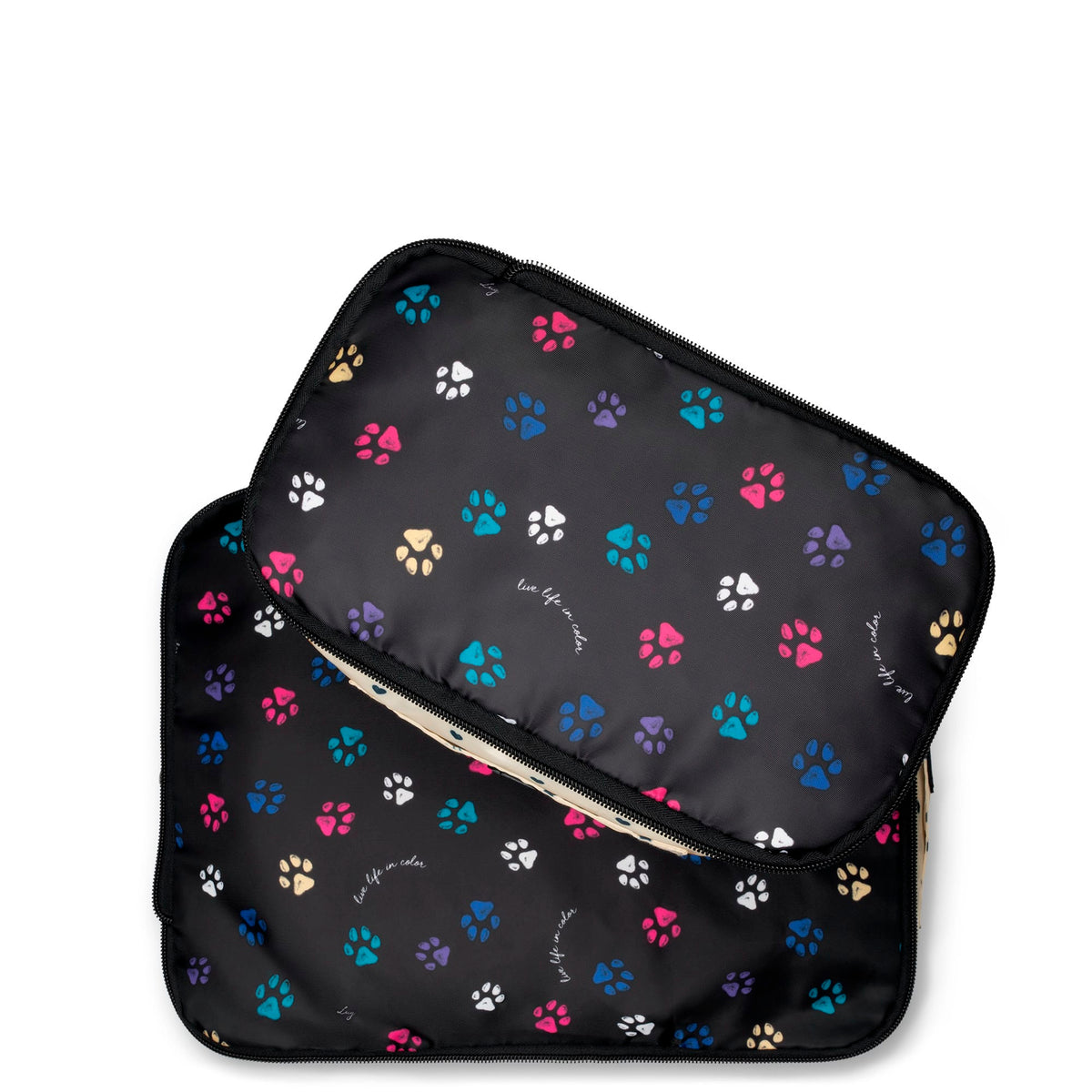 Cargo 2pc Compression Packing Cubes - PAWS BLACK - Cargo2pc_PawsBlack_03