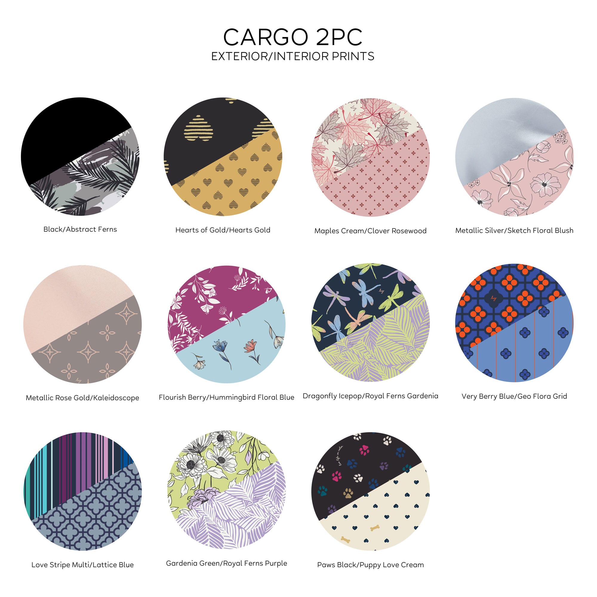 Cargo 2pc Compression Packing Cubes - - Cargo2pc_Swatches