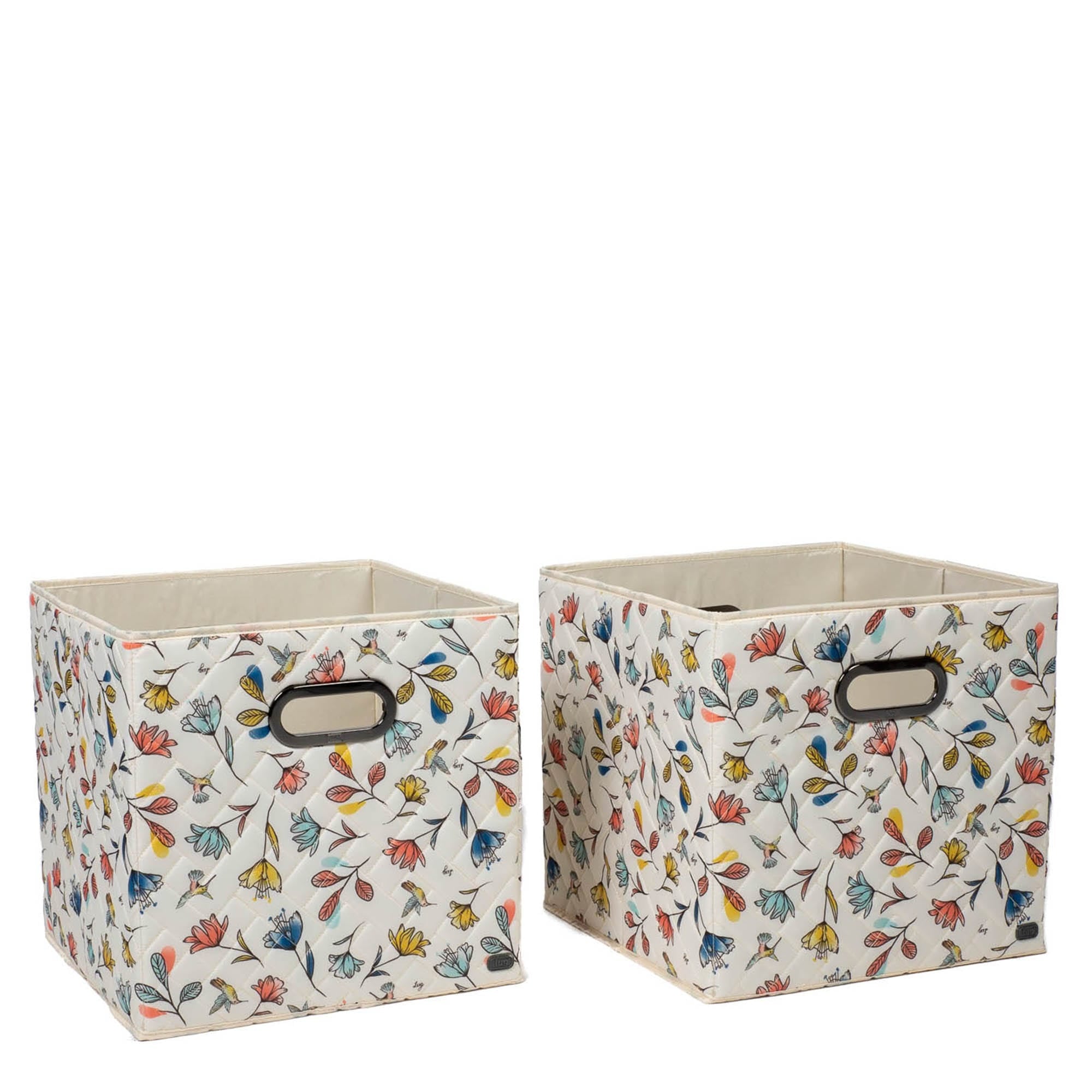 Cargo 2pc Collapsible Cube Bins - HUMMINGBIRD FLORAL - Cargo2pkCollapsibleStorageCube_HummingbirdFloral_02