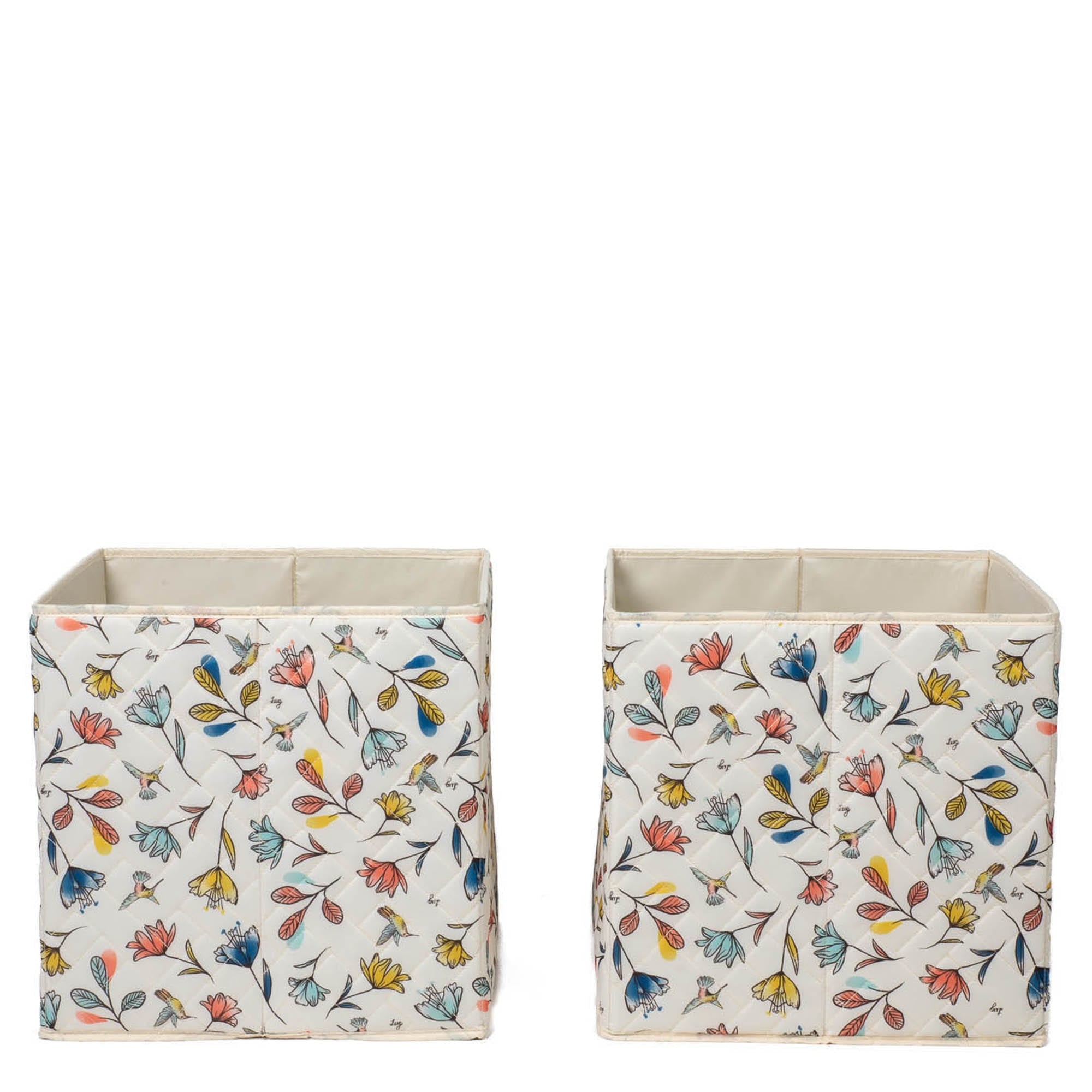 Cargo 2pc Collapsible Cube Bins - HUMMINGBIRD FLORAL - Cargo2pkCollapsibleStorageCube_HummingbirdFloral_03