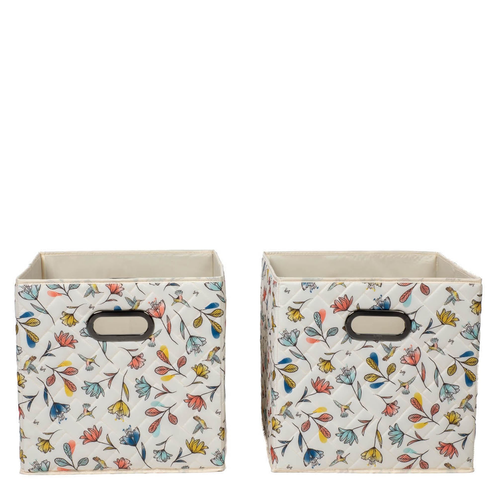 Cargo 2pc Collapsible Cube Bins - HUMMINGBIRD FLORAL - Cargo2pkCollapsibleStorageCube_HummingbirdFloral_04