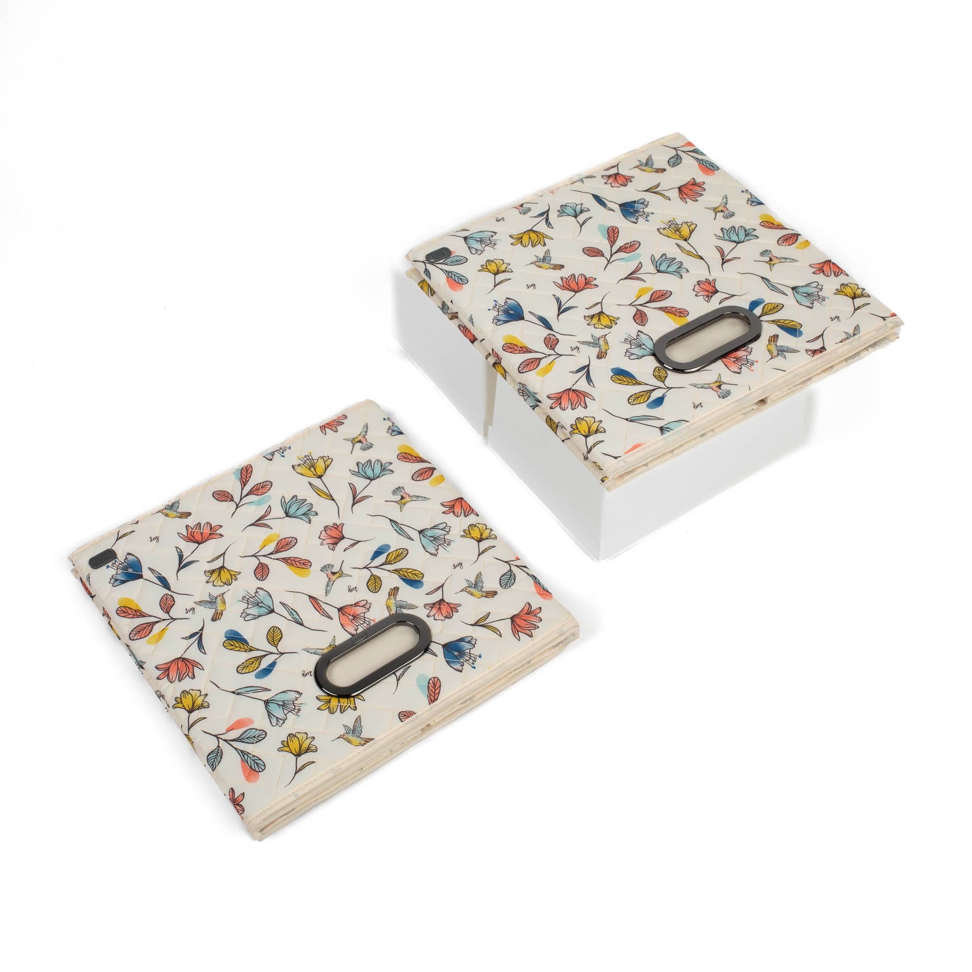 Cargo 2pc Collapsible Cube Bins - HUMMINGBIRD FLORAL - Cargo2pkCollapsibleStorageCube_HummingbirdFloral_06