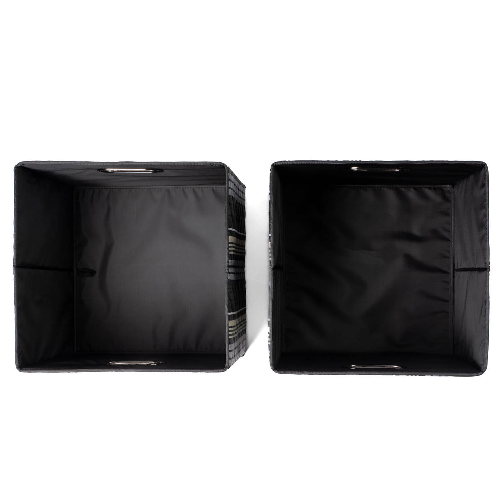 Cargo 2pc Collapsible Cube Bins - LOVE STRIPE BLACK - Cargo2pkCollapsibleStorageCube_LoveStripeBlack_05