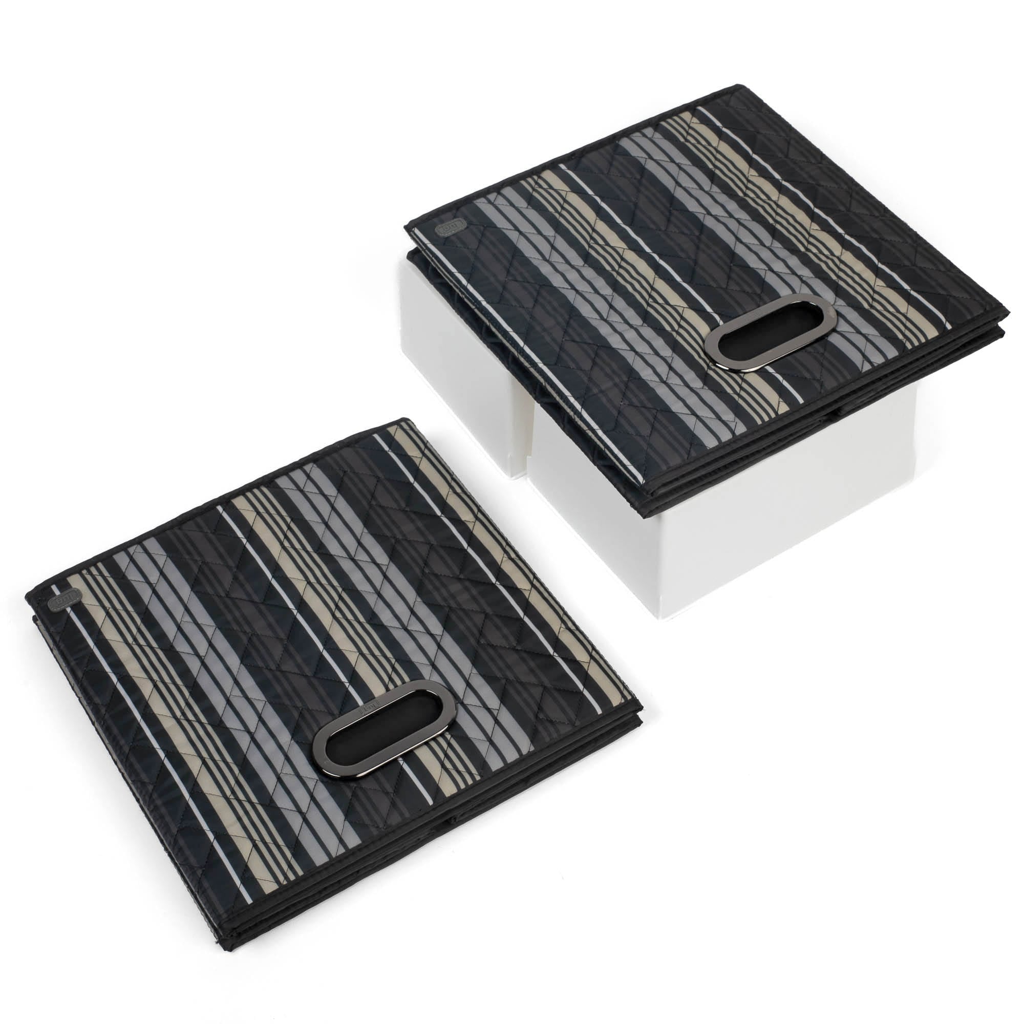 Cargo 2pc Collapsible Cube Bins - LOVE STRIPE BLACK - Cargo2pkCollapsibleStorageCube_LoveStripeBlack_06