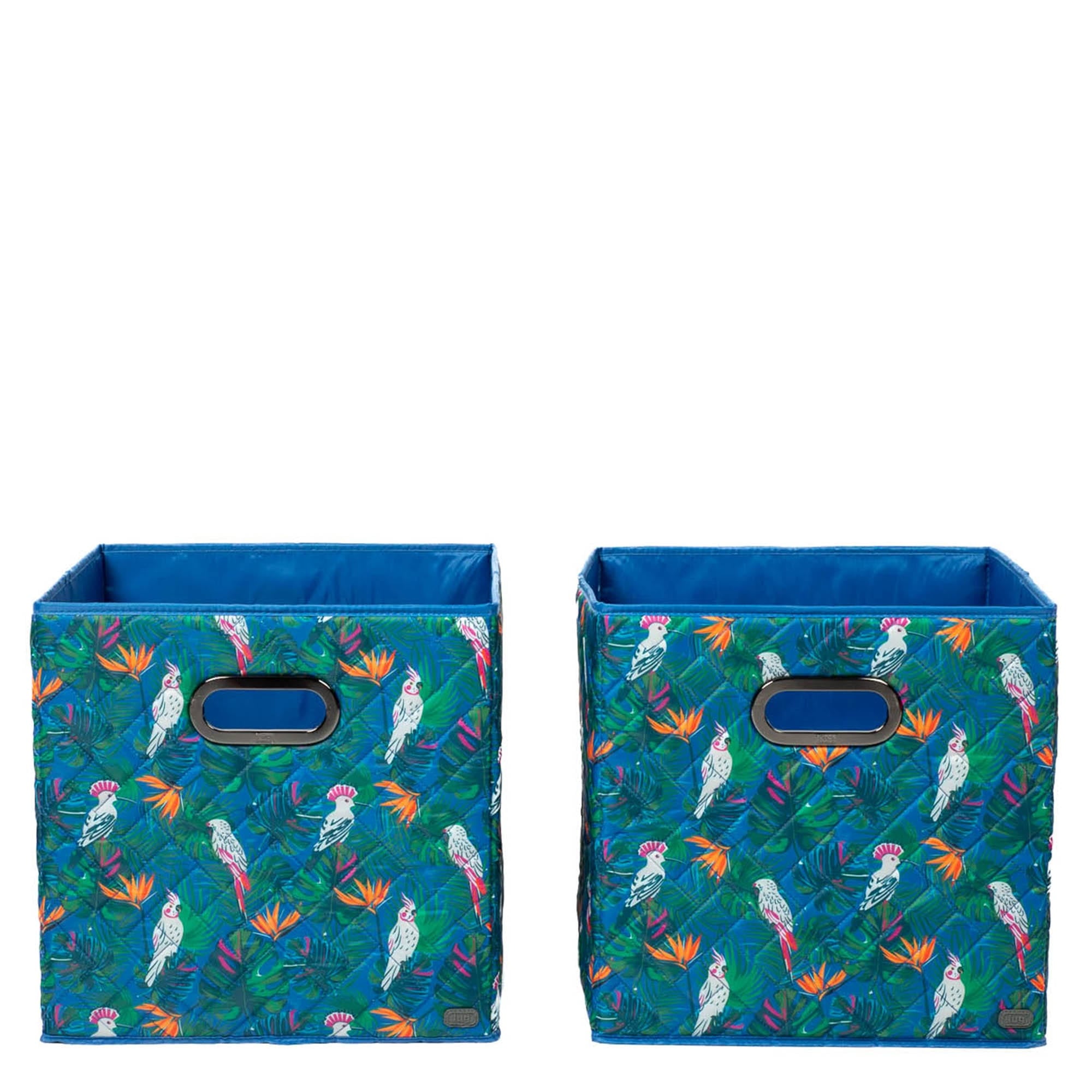 Cargo 2pc Collapsible Cube Bins - TROPICAL BIRDS - Cargo2pkCollapsibleStorageCube_TropicalBirds_01