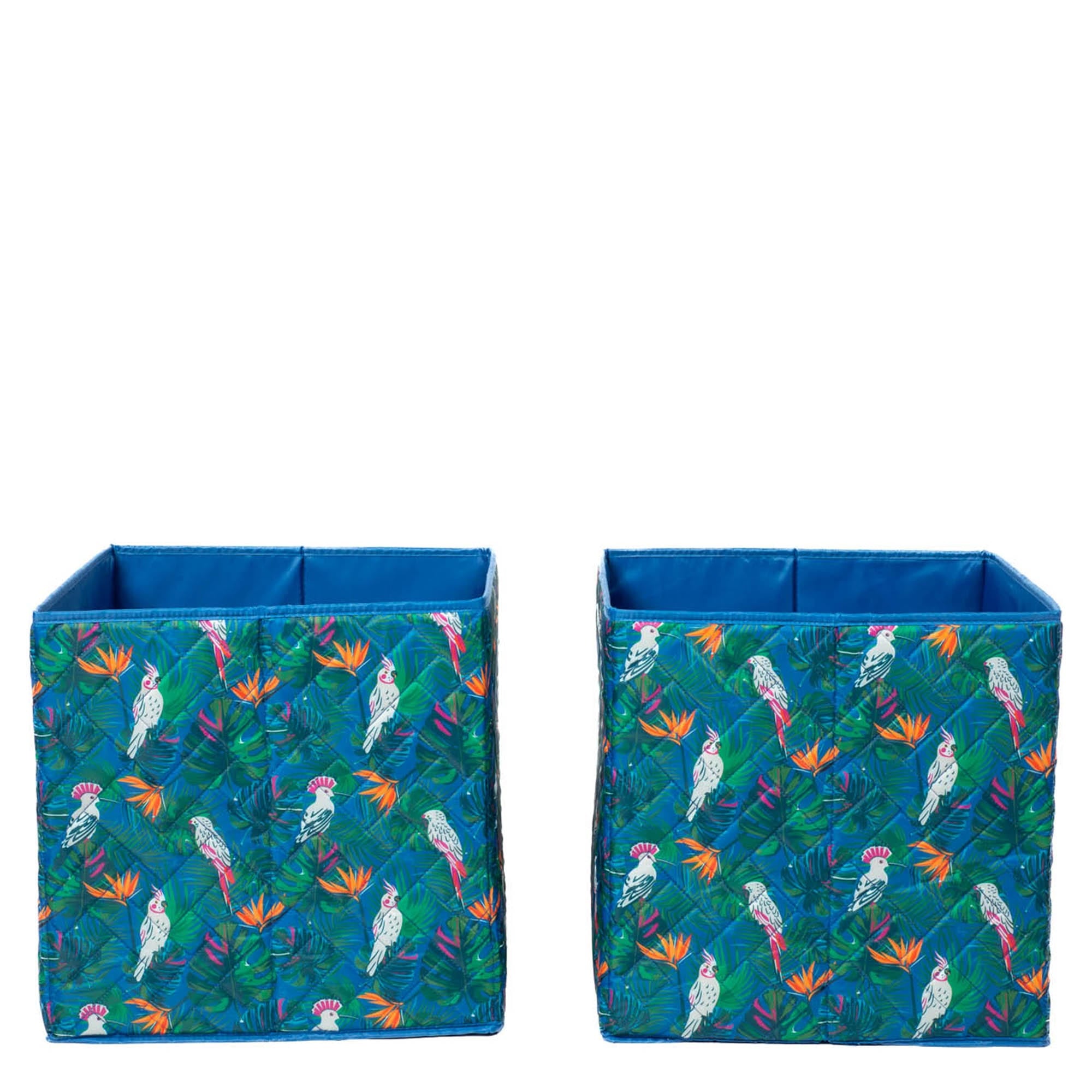Cargo 2pc Collapsible Cube Bins - TROPICAL BIRDS - Cargo2pkCollapsibleStorageCube_TropicalBirds_03