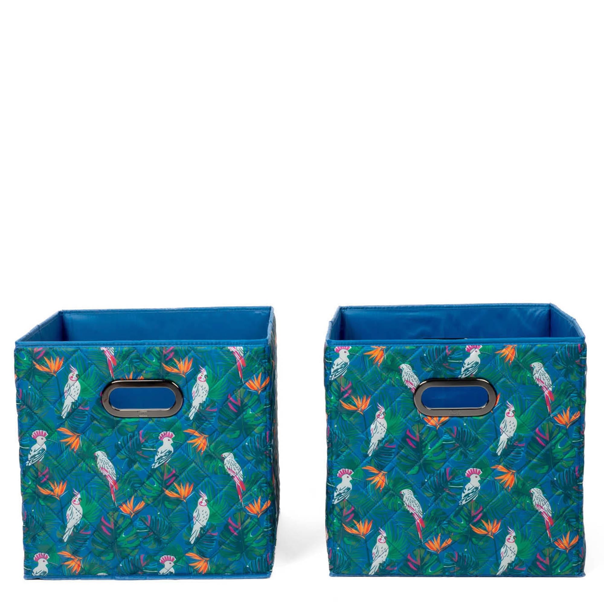 Cargo 2pc Collapsible Cube Bins - TROPICAL BIRDS - Cargo2pkCollapsibleStorageCube_TropicalBirds_04