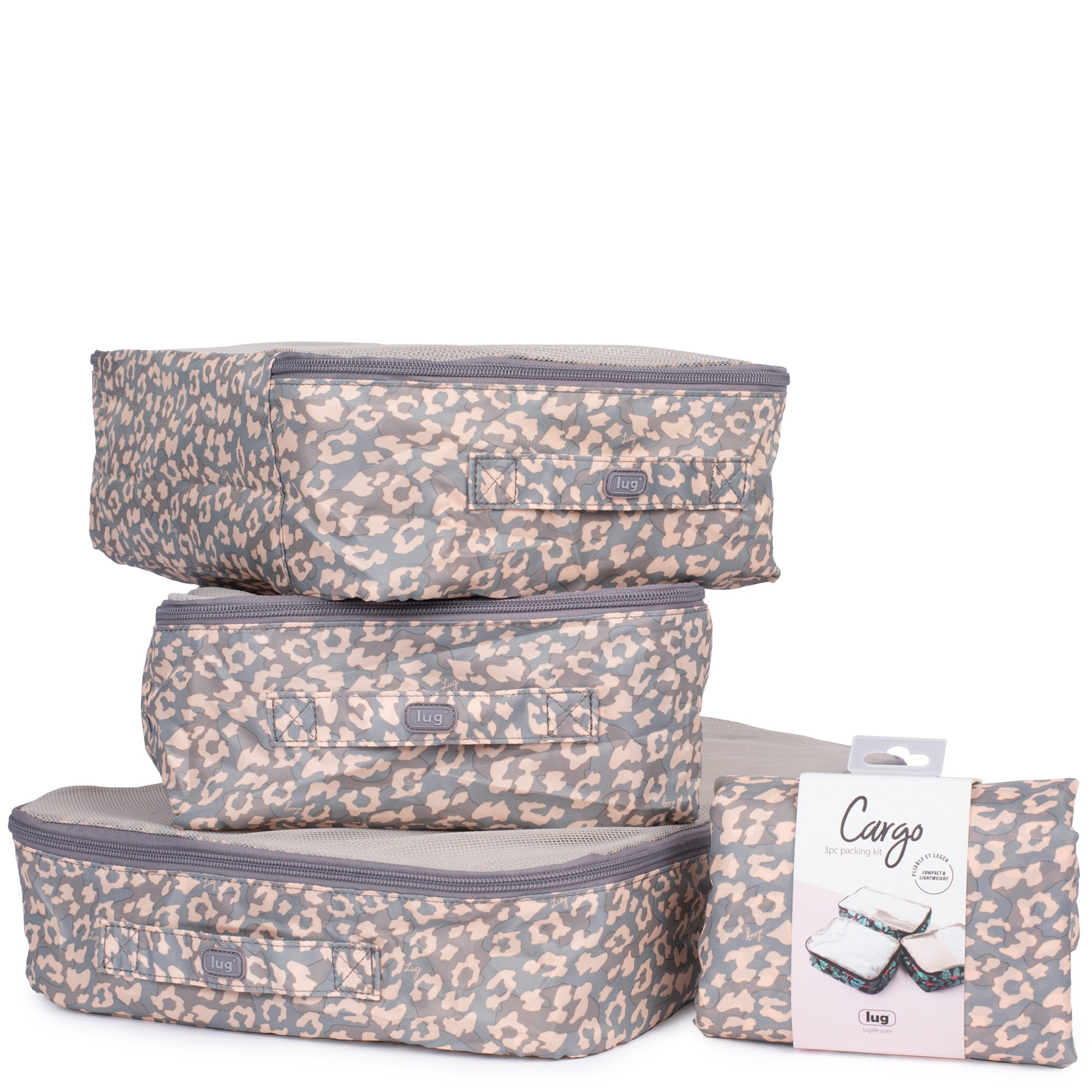 Cargo 3pc Packing Cubes - LEOPARD PEARL - Cargo3_LeopardPearl_06