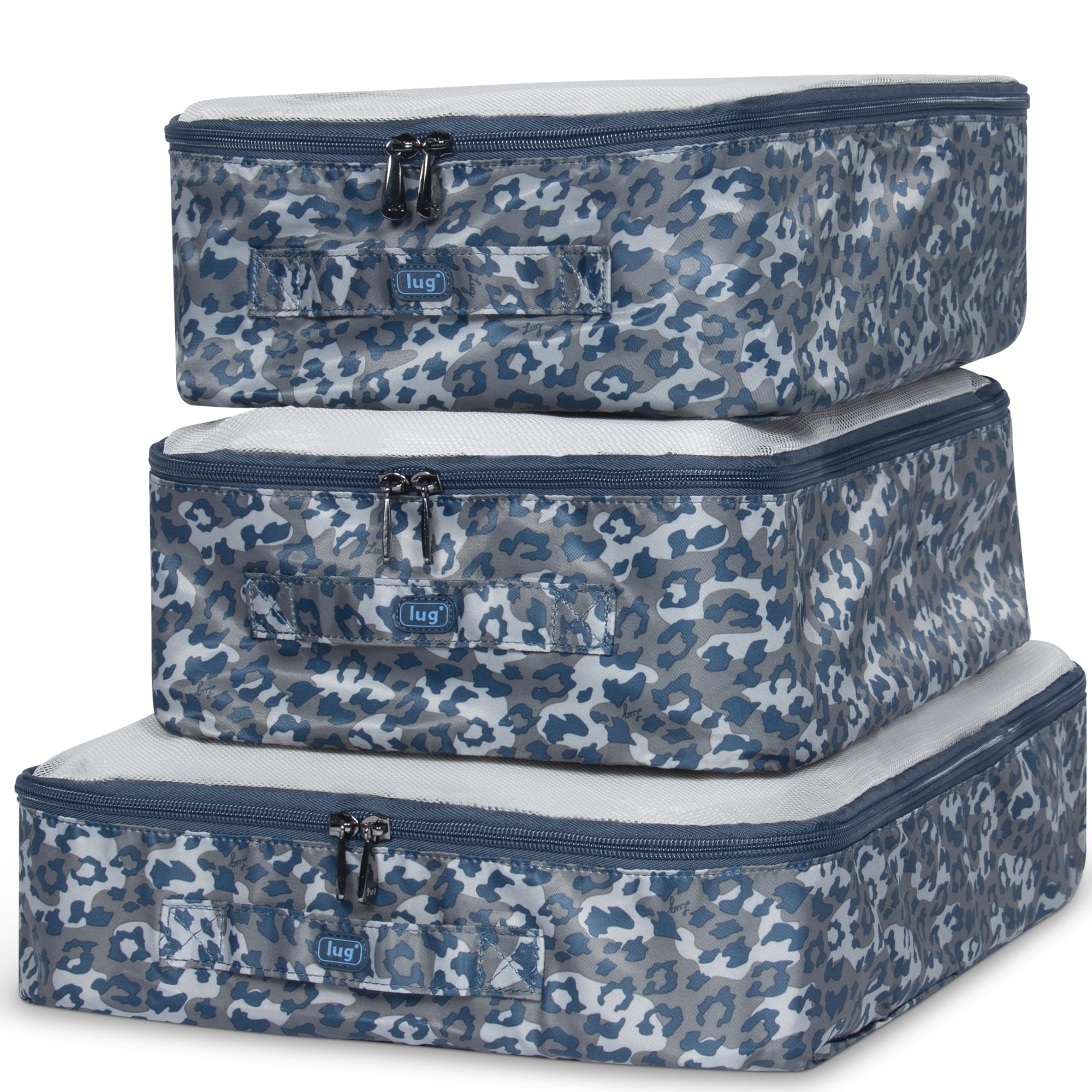 Cargo 3pc Packing Cubes - LEOPARD NAVY - Cargo3pc_LeopardNavy_01