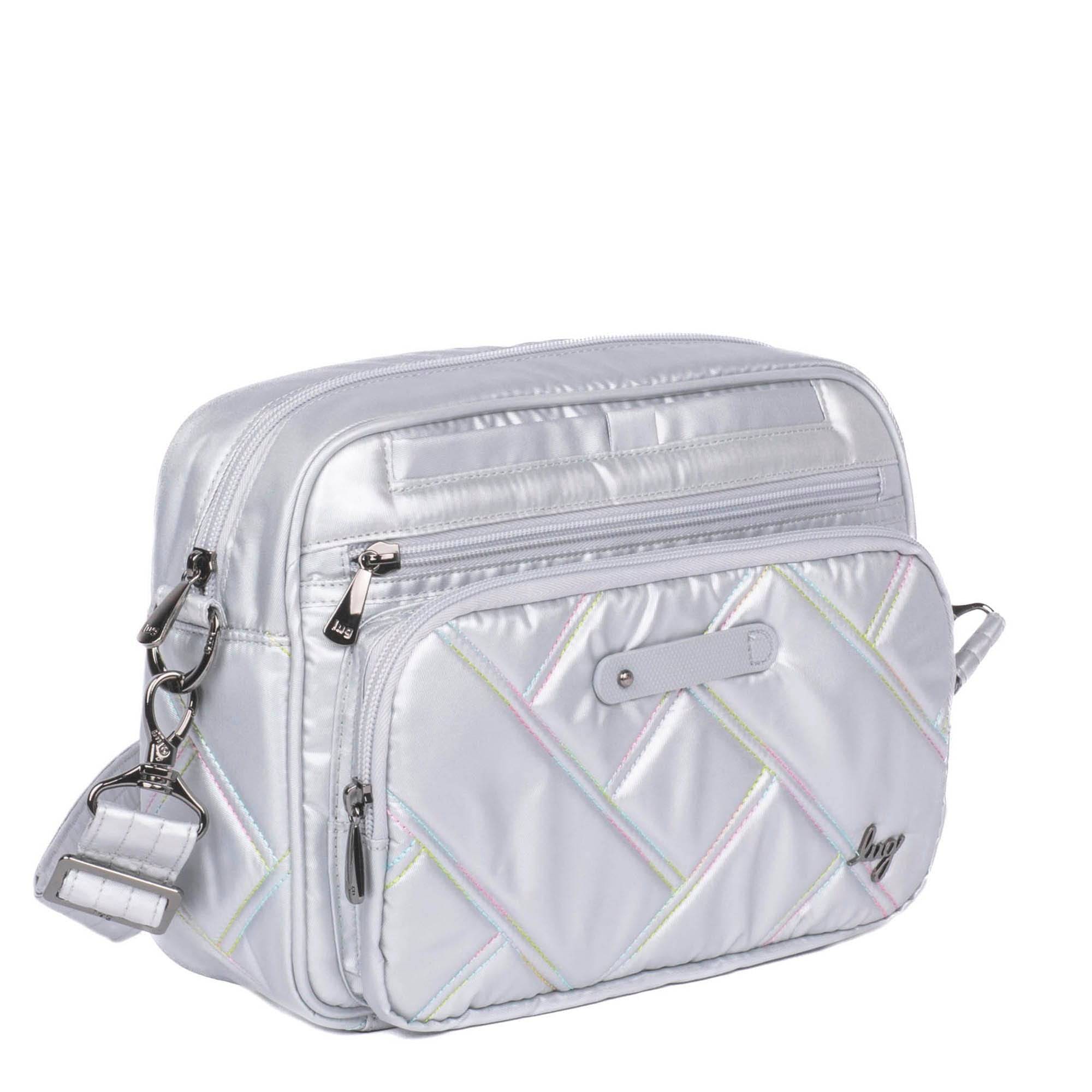 Carousel XL 2 Crossbody Bag - METALLIC SILVER ICEPOP STITCH - CarouselXL2_MetSilverWithIcePop_02