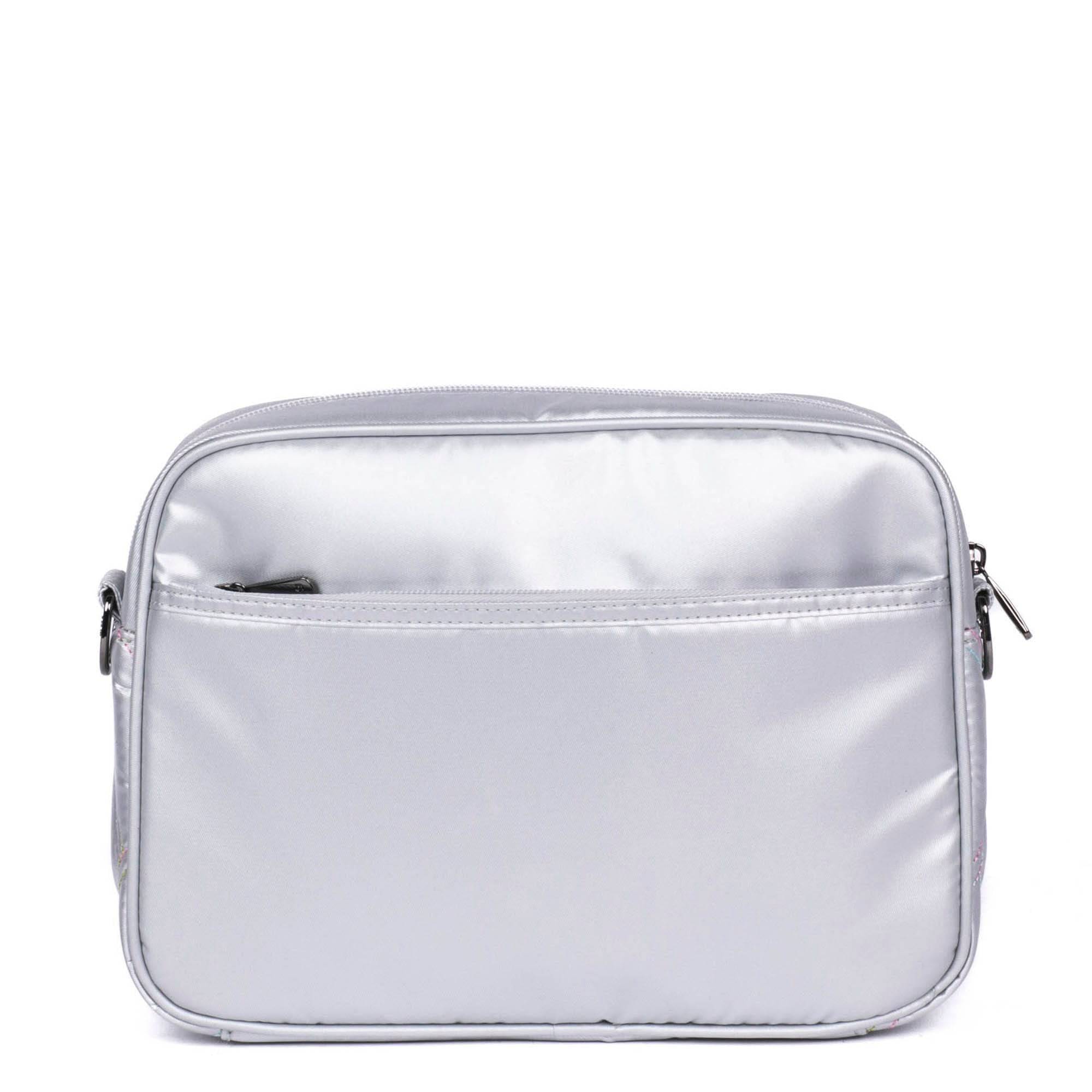 Carousel XL 2 Crossbody Bag - METALLIC SILVER ICEPOP STITCH - CarouselXL2_MetSilverWithIcePop_04