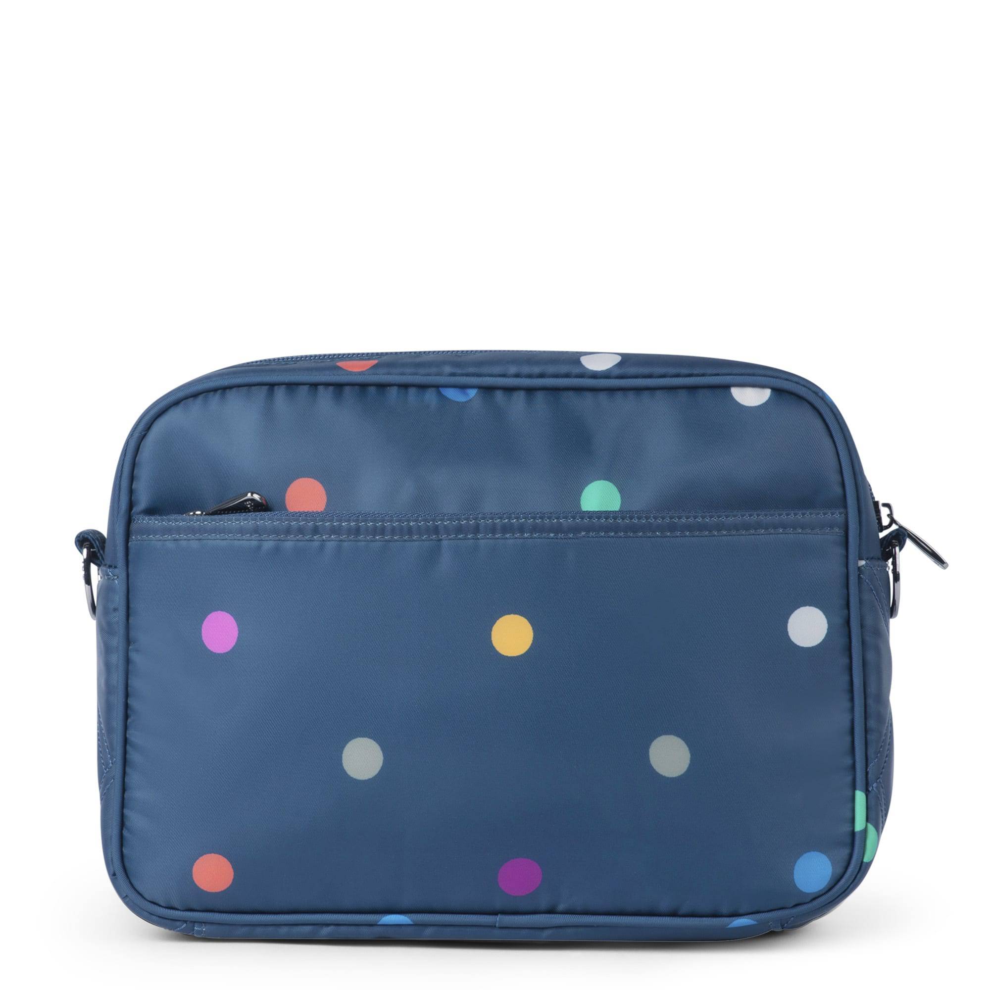 Carousel XL 2 Crossbody Bag - MULTI DOTS NAVY - CarouselXL2wCharmBar_BlueDot_04