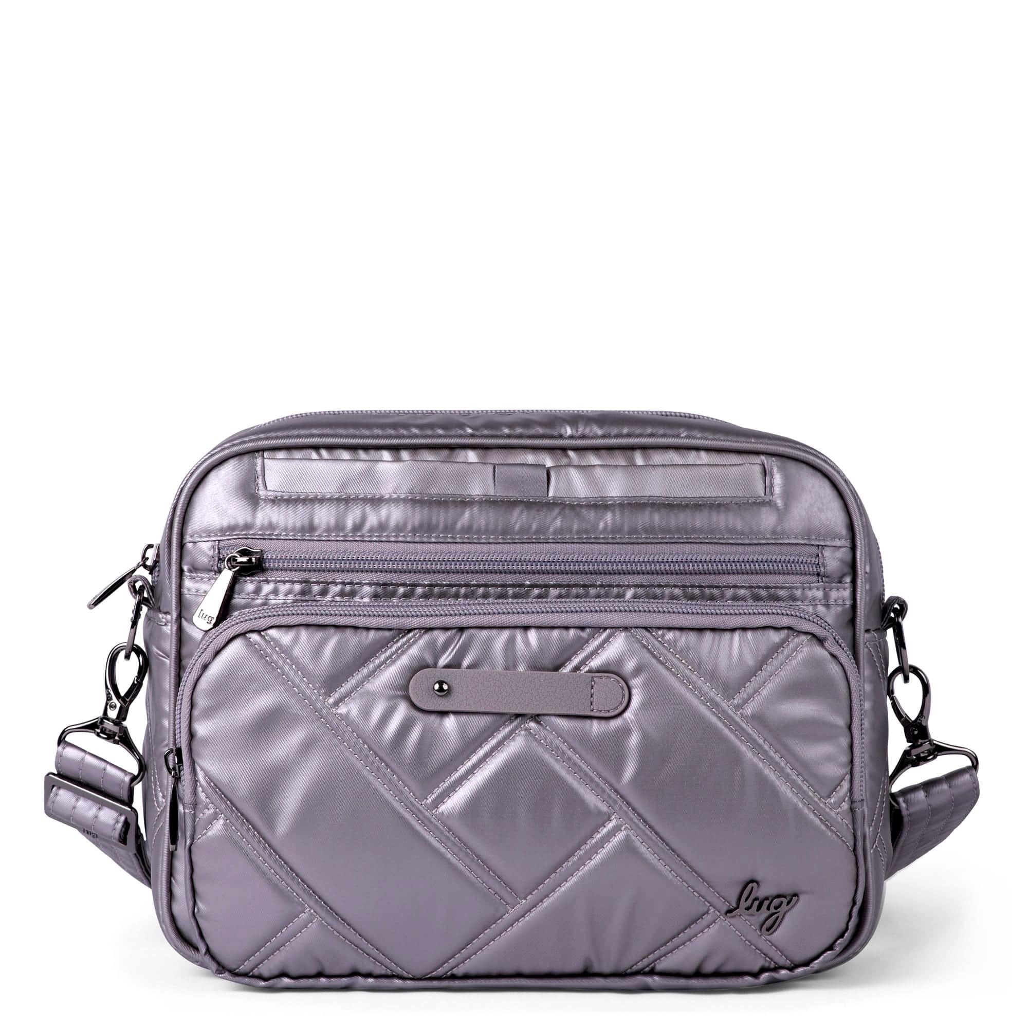 Carousel XL 2 Crossbody Bag - HEATHER GREY - CarouselXL2wCharmBar_Metallic_Pearl_01
